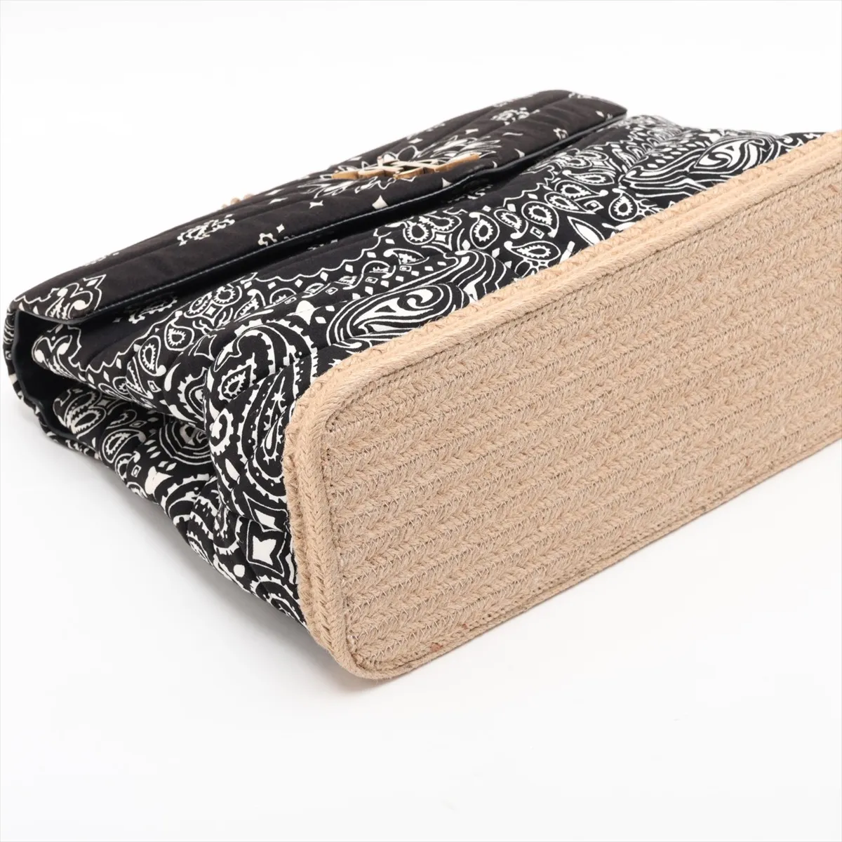 Loulou Medium 487216 Canvas Chain Shoulder Bag Black Paisley — view 4