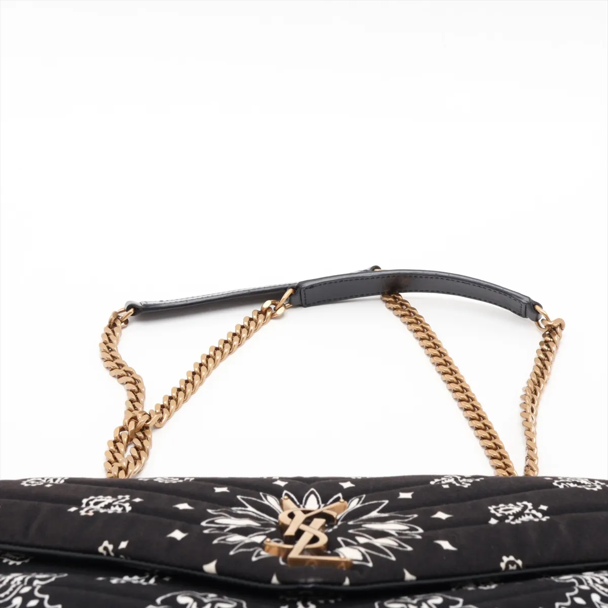 Loulou Medium 487216 Canvas Chain Shoulder Bag Black Paisley — view 6