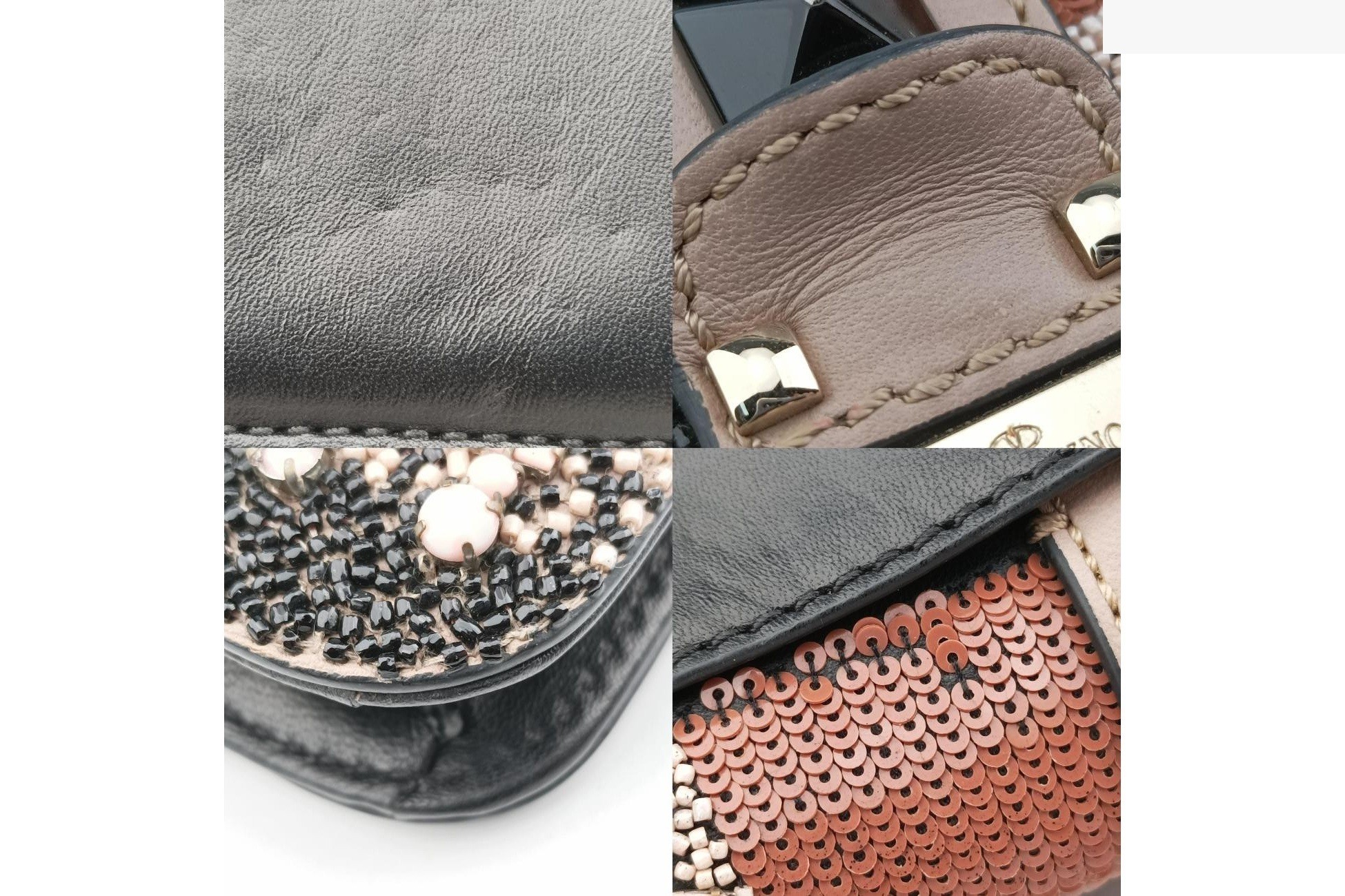 Glam Rock style, featuring beadwork and sequin embroidery, paired with calf leather in multicolor. — view 10