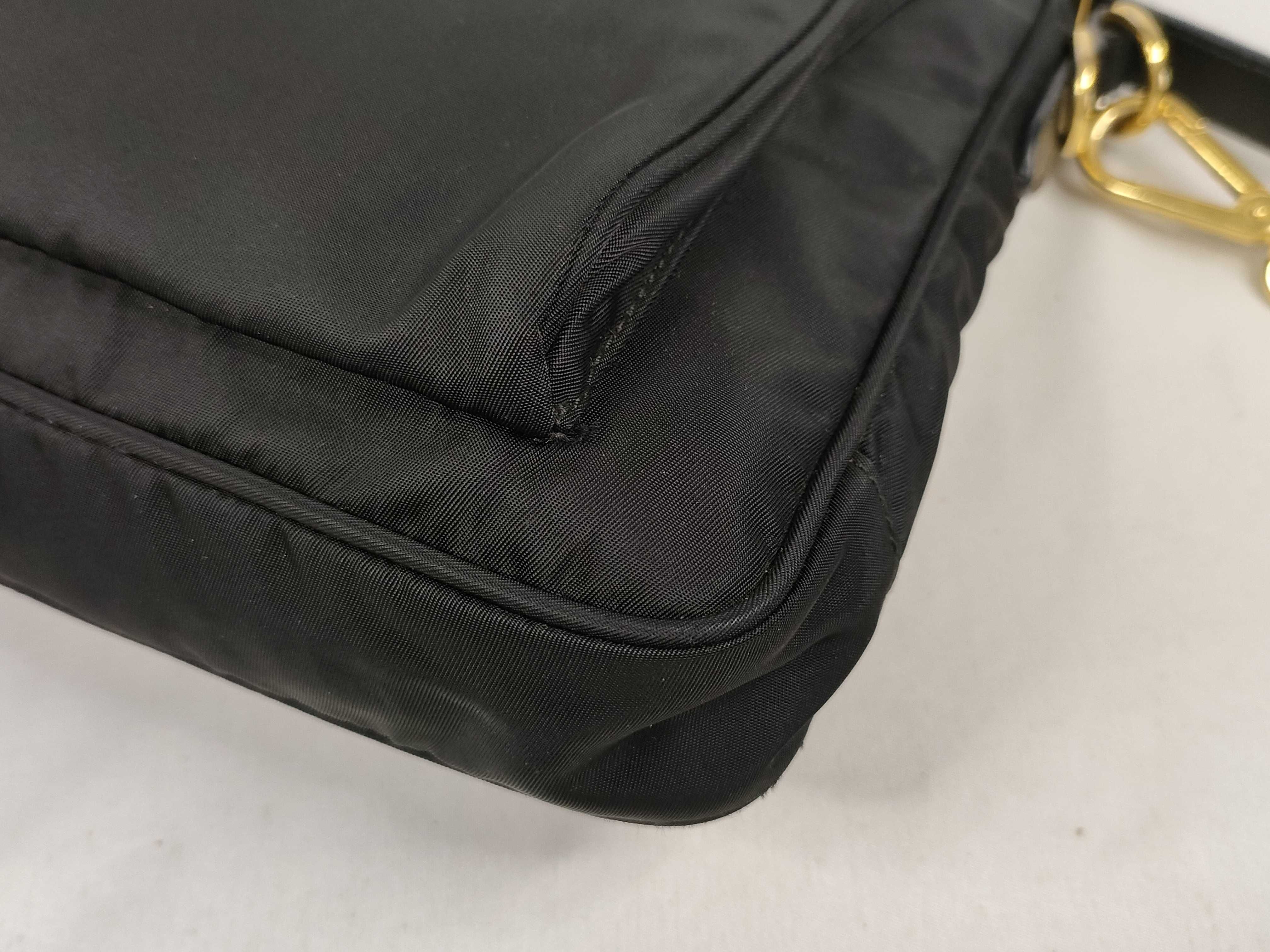 Nylon Prada Shoulder Bag Triangle Logo Black Shoulder Bag — view 6