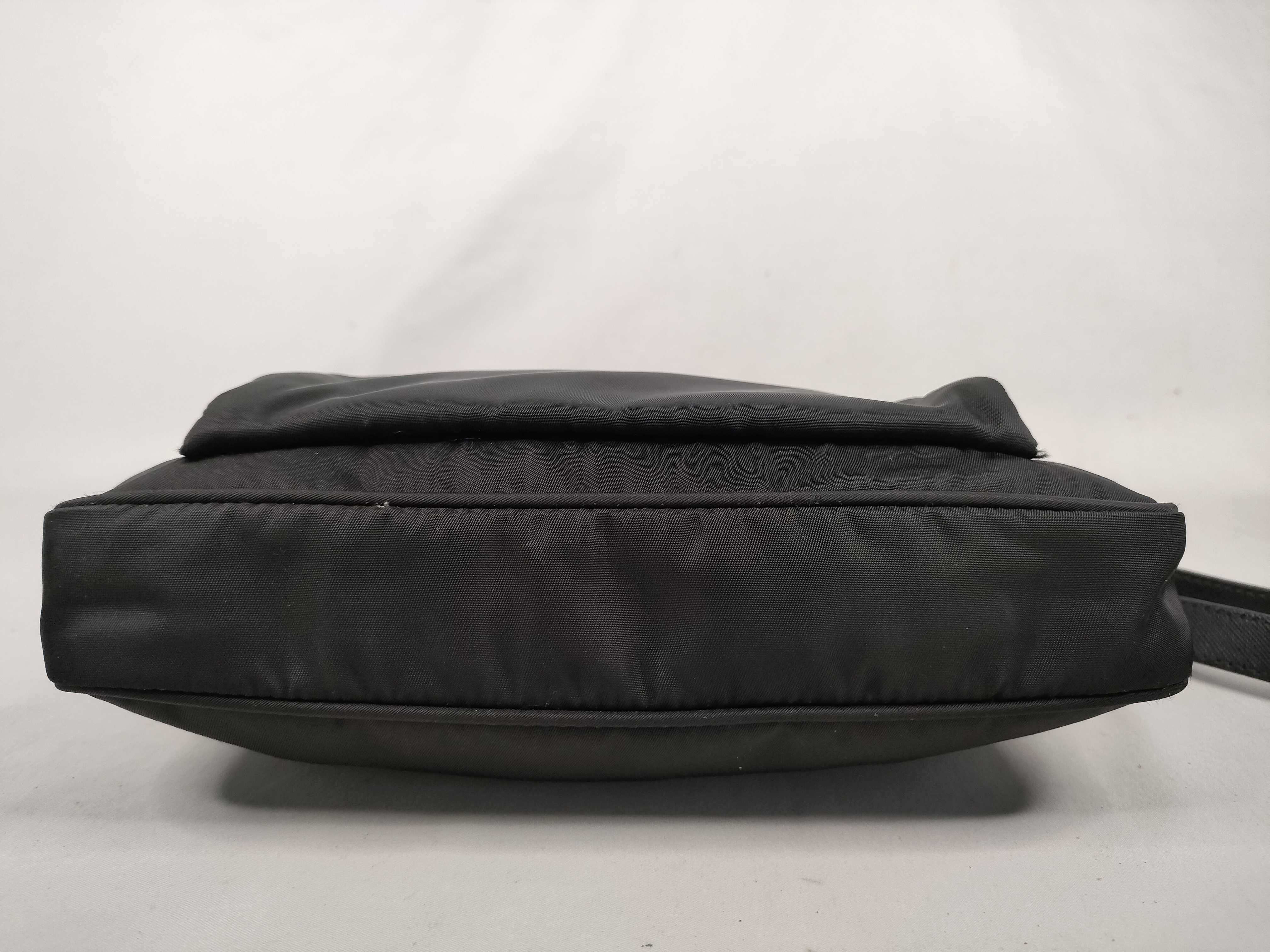 Nylon Prada Shoulder Bag Triangle Logo Black Shoulder Bag — view 7