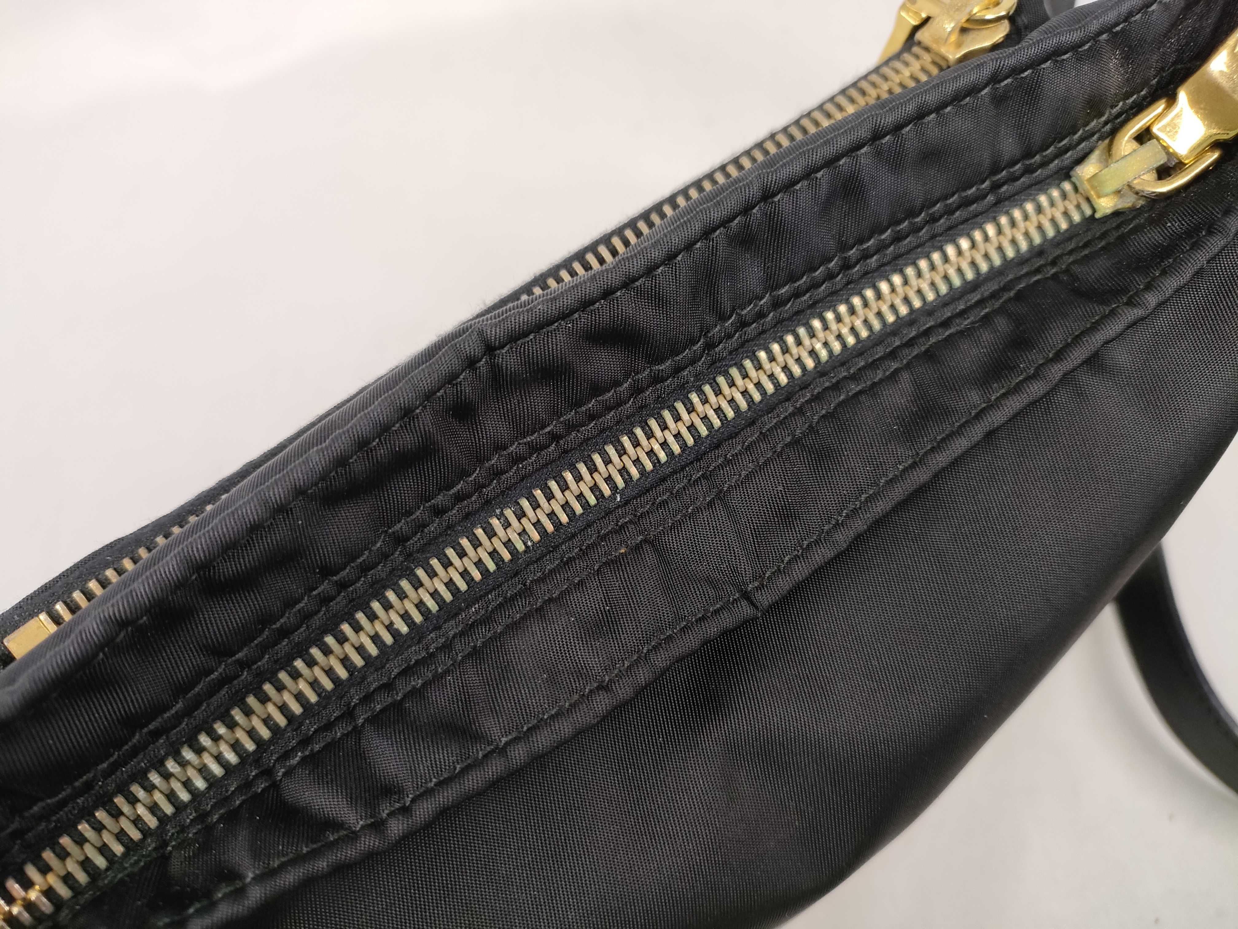 Nylon Prada Shoulder Bag Triangle Logo Black Shoulder Bag — view 8