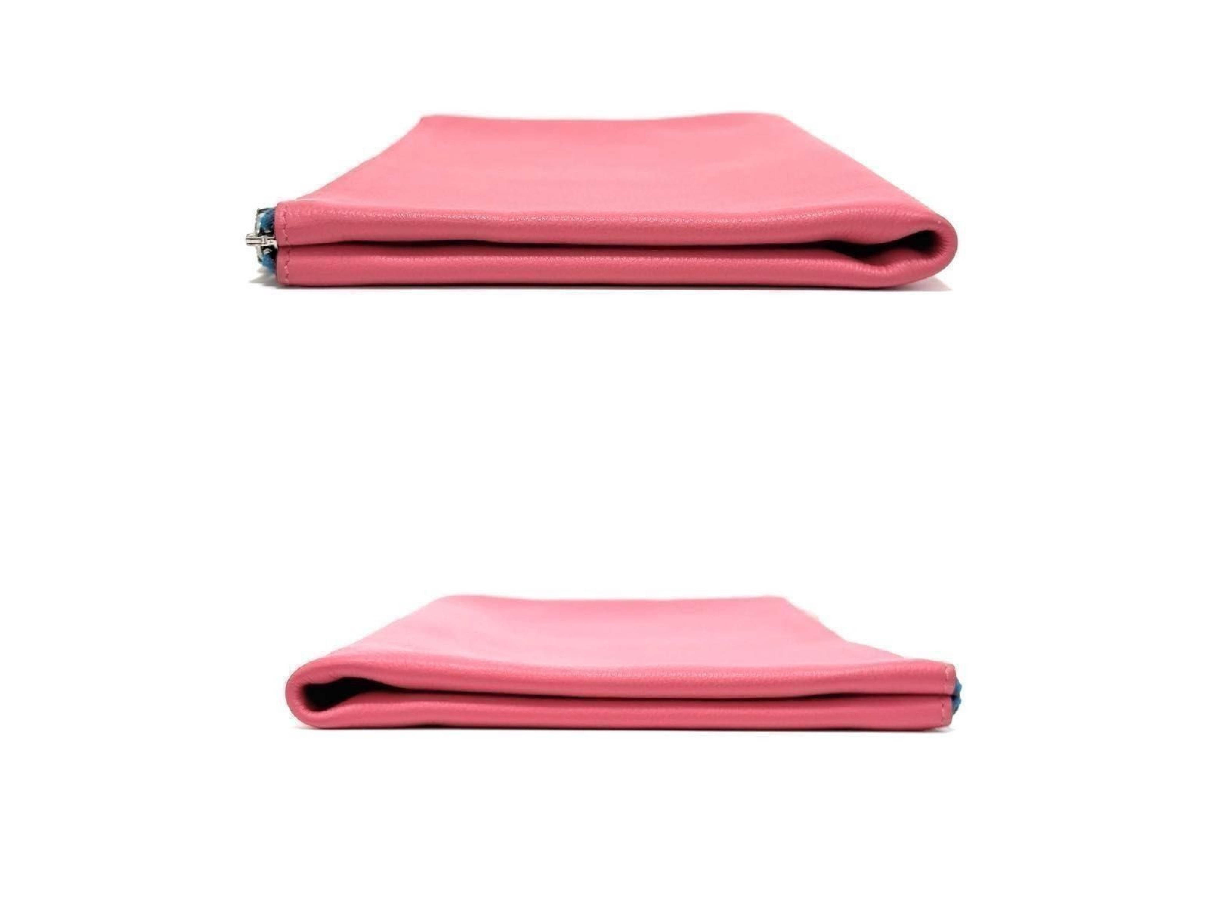 Atou GM Pouch Clutch Bag Second Bag Cosmetic Pouch Small Item Case Pink Blue Leather Genuine Leather Pouch — view 5