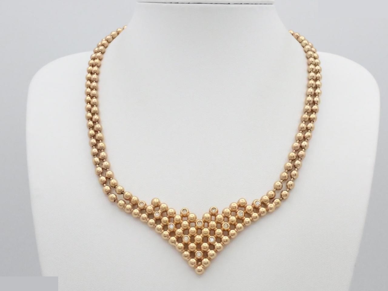 Double strand rhinestone necklace/pendant. (Other rhinestone designs available.) — view 3