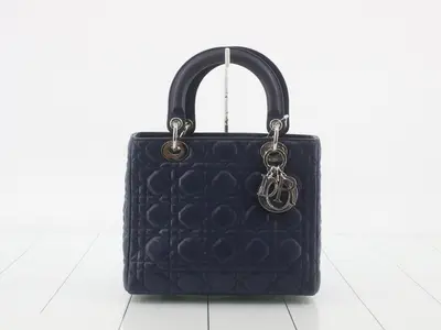 Lady Dior Cannage Lamb 2-Way Handbag