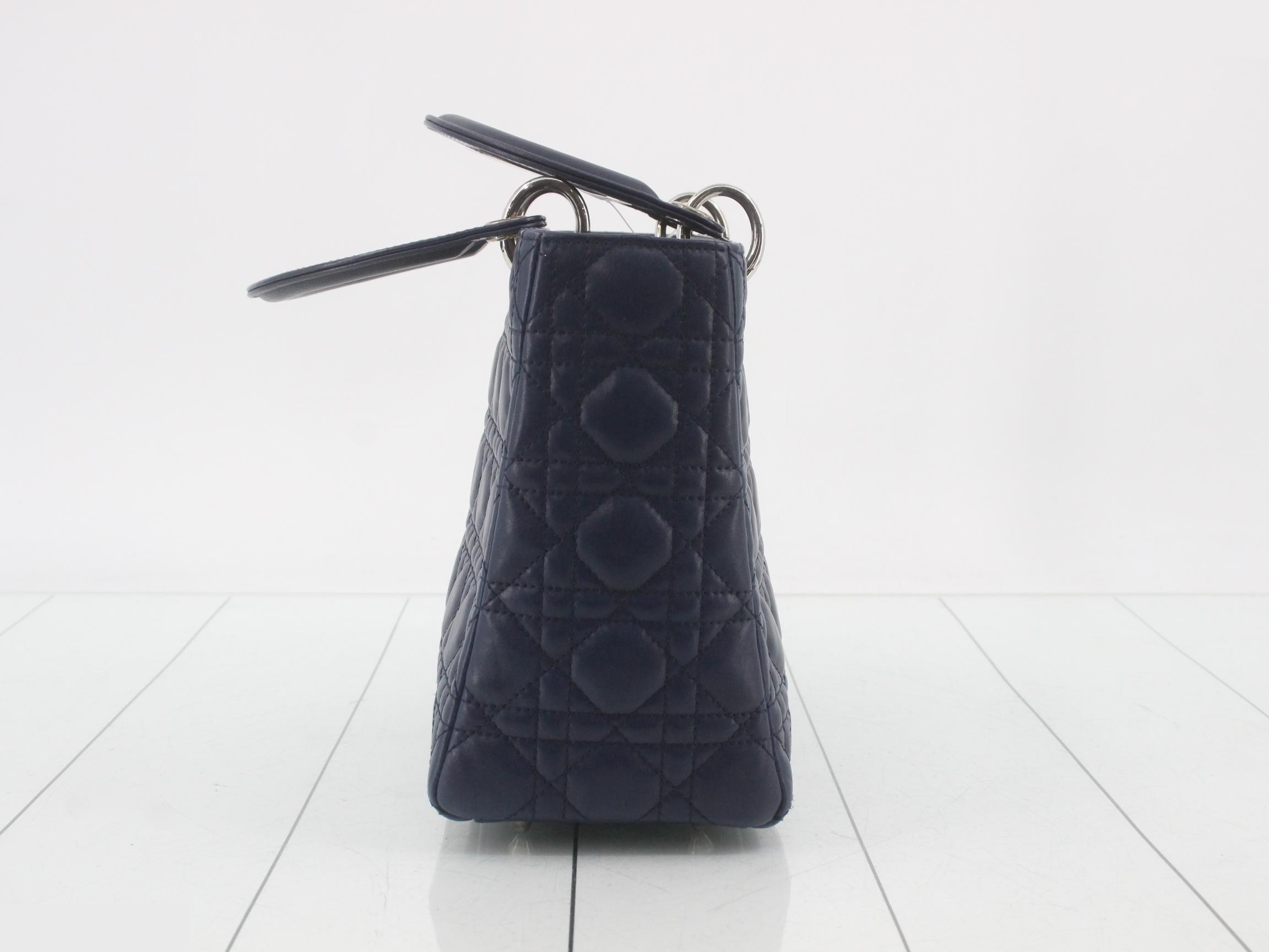 Lady Dior Cannage Lamb 2-Way Handbag — view 4