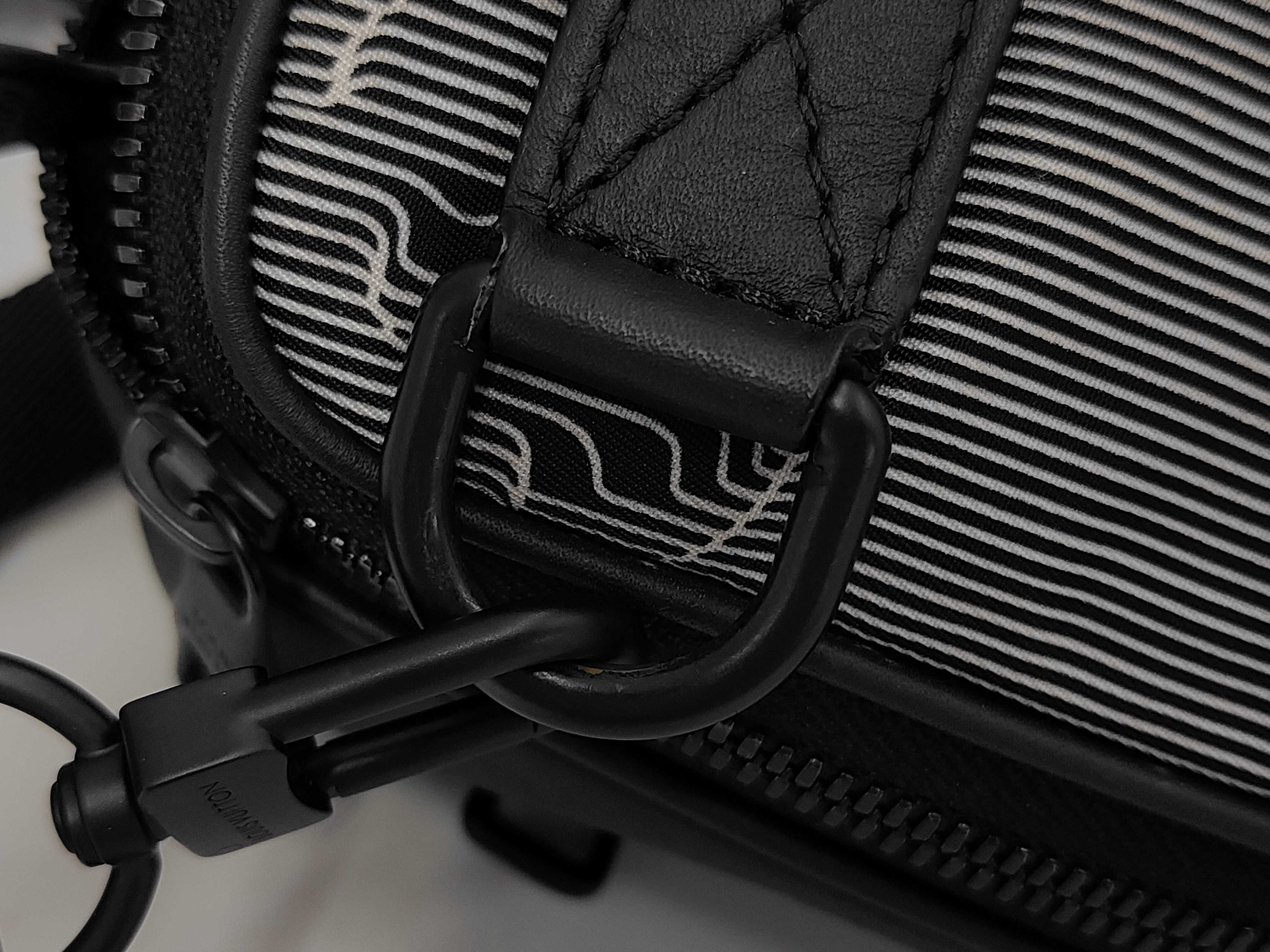 2054 Black Canvas Shoulder Bag — view 7
