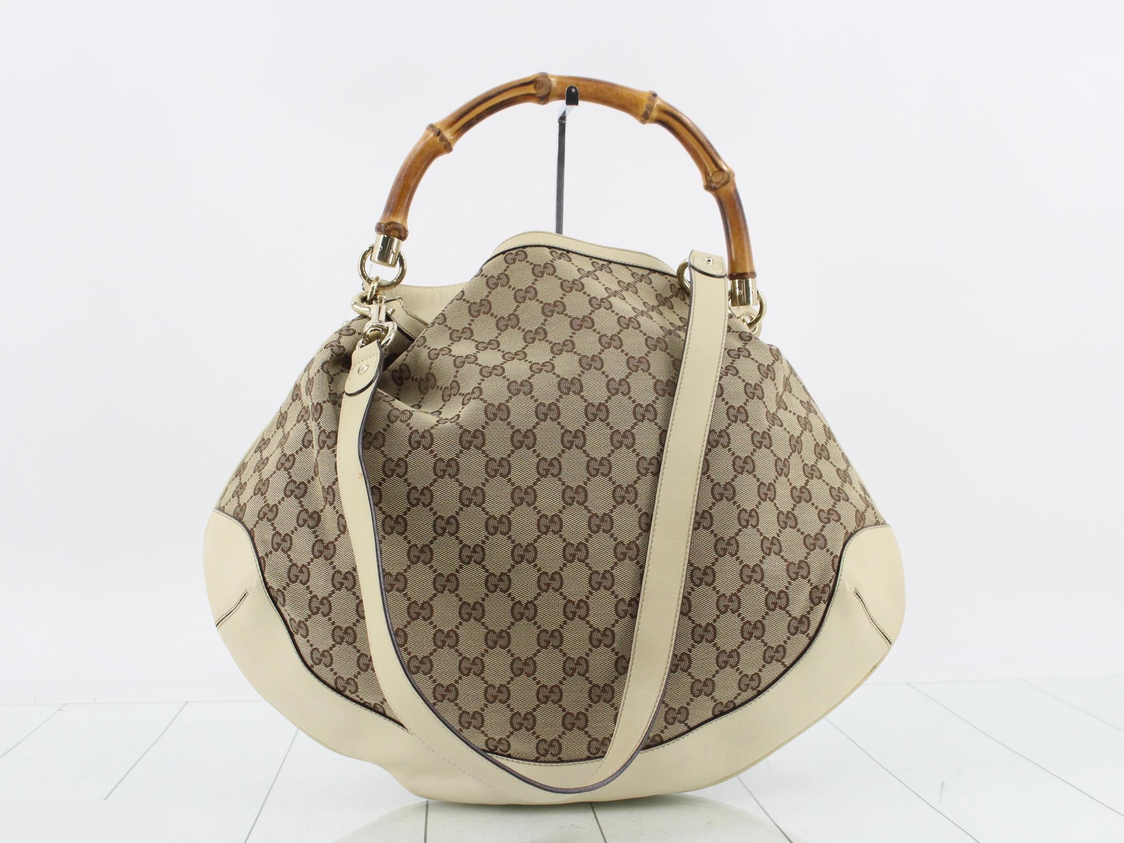 Tote Bag 169976 GG Canvas x Leather Beige — view 2