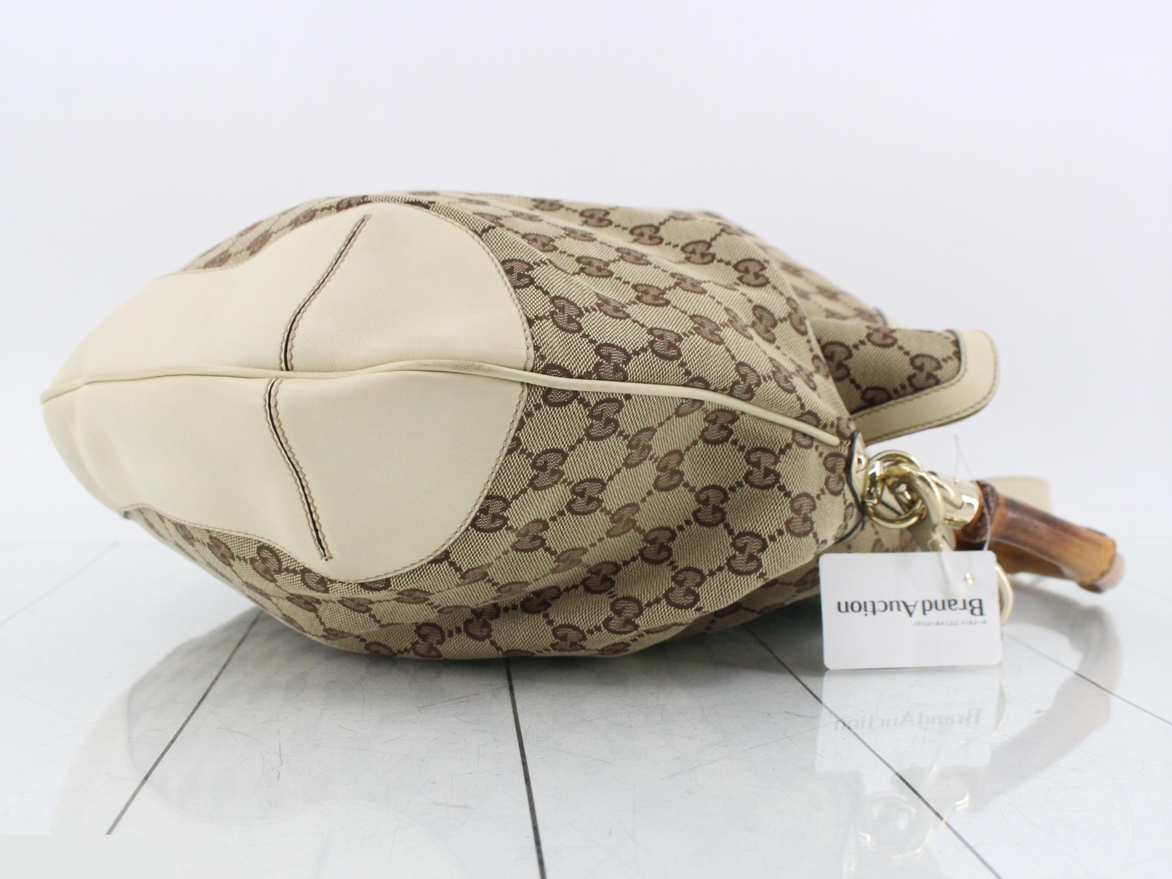 Tote Bag 169976 GG Canvas x Leather Beige — view 3