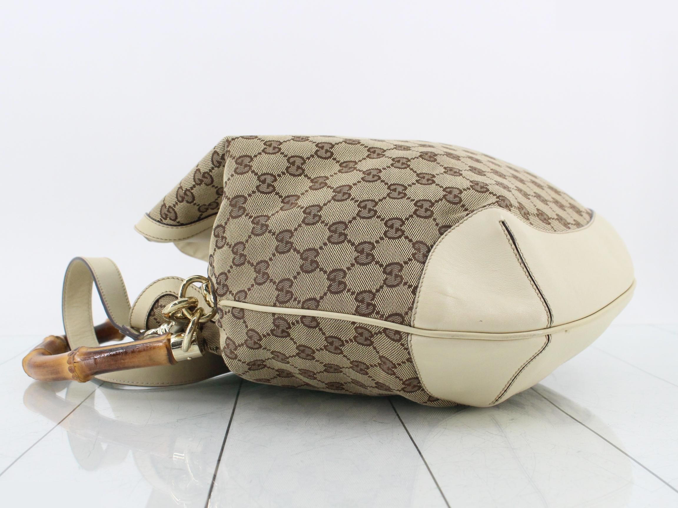 Tote Bag 169976 GG Canvas x Leather Beige — view 4