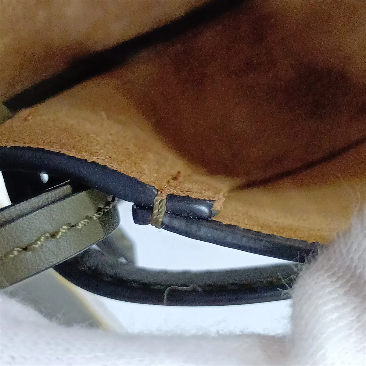 Gate Dual Mini Leather Shoulder Bag, Khaki — view 10