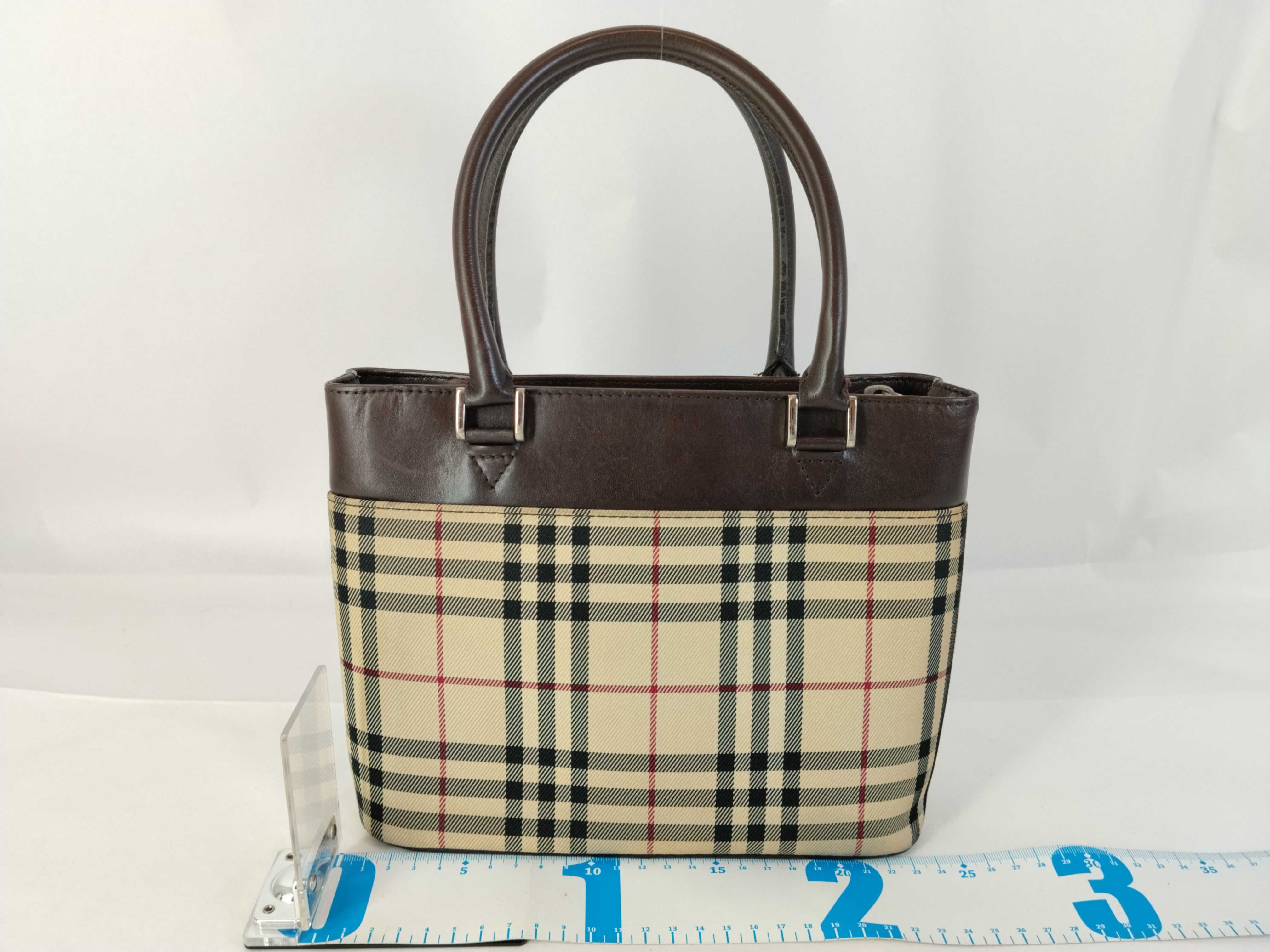 Nova Check Canvas Leather Handbag — view 2