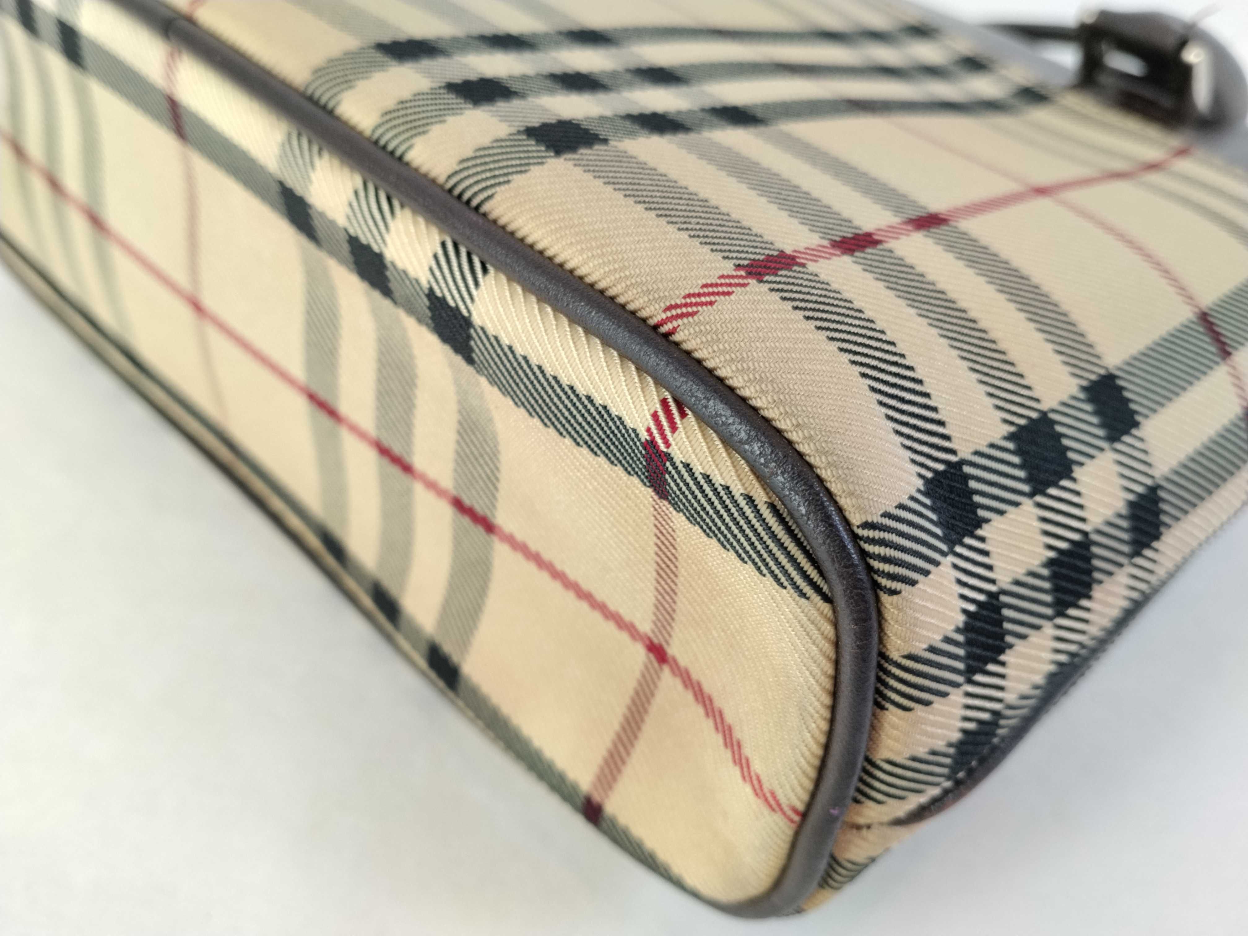 Nova Check Canvas Leather Handbag — view 6