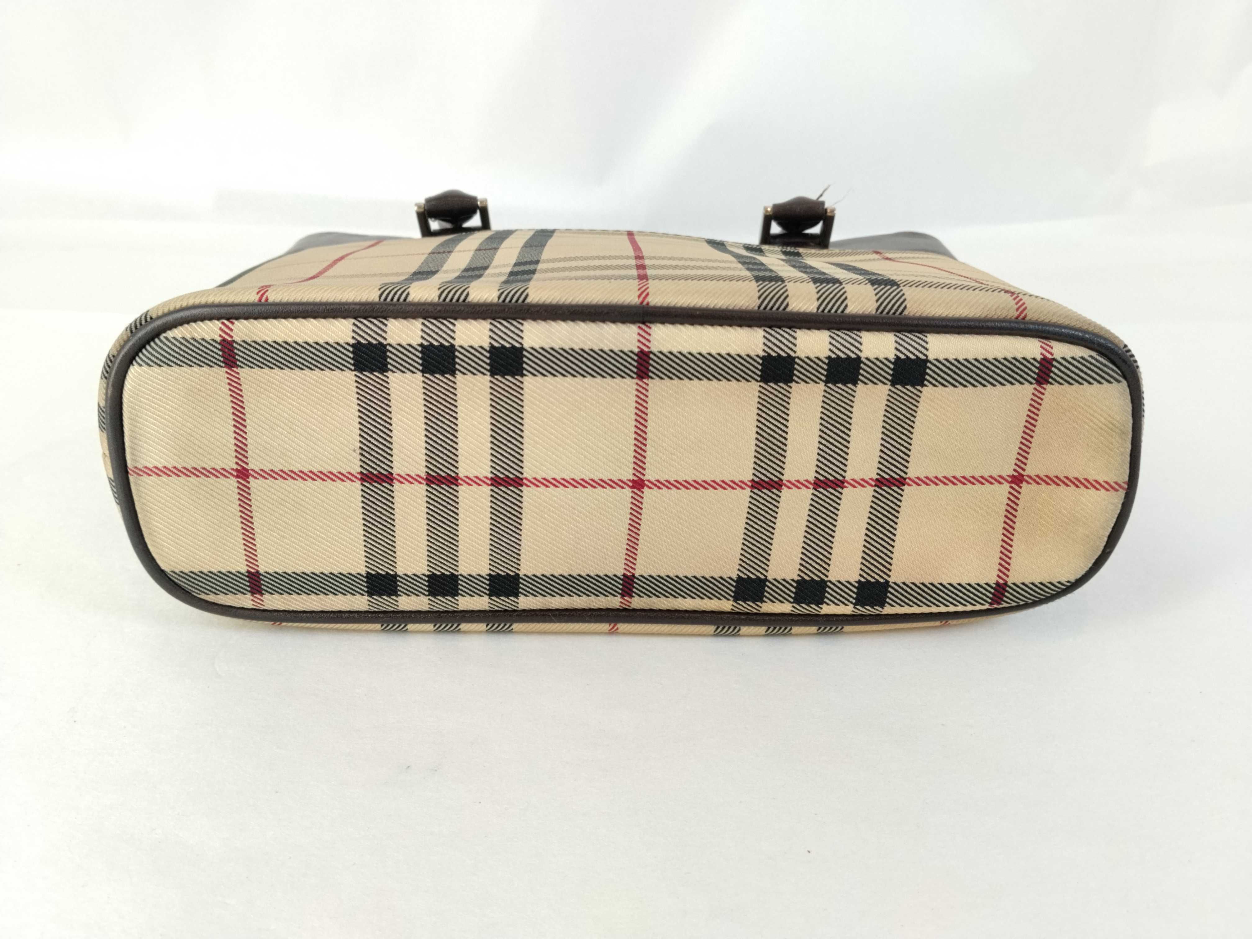 Nova Check Canvas Leather Handbag — view 7