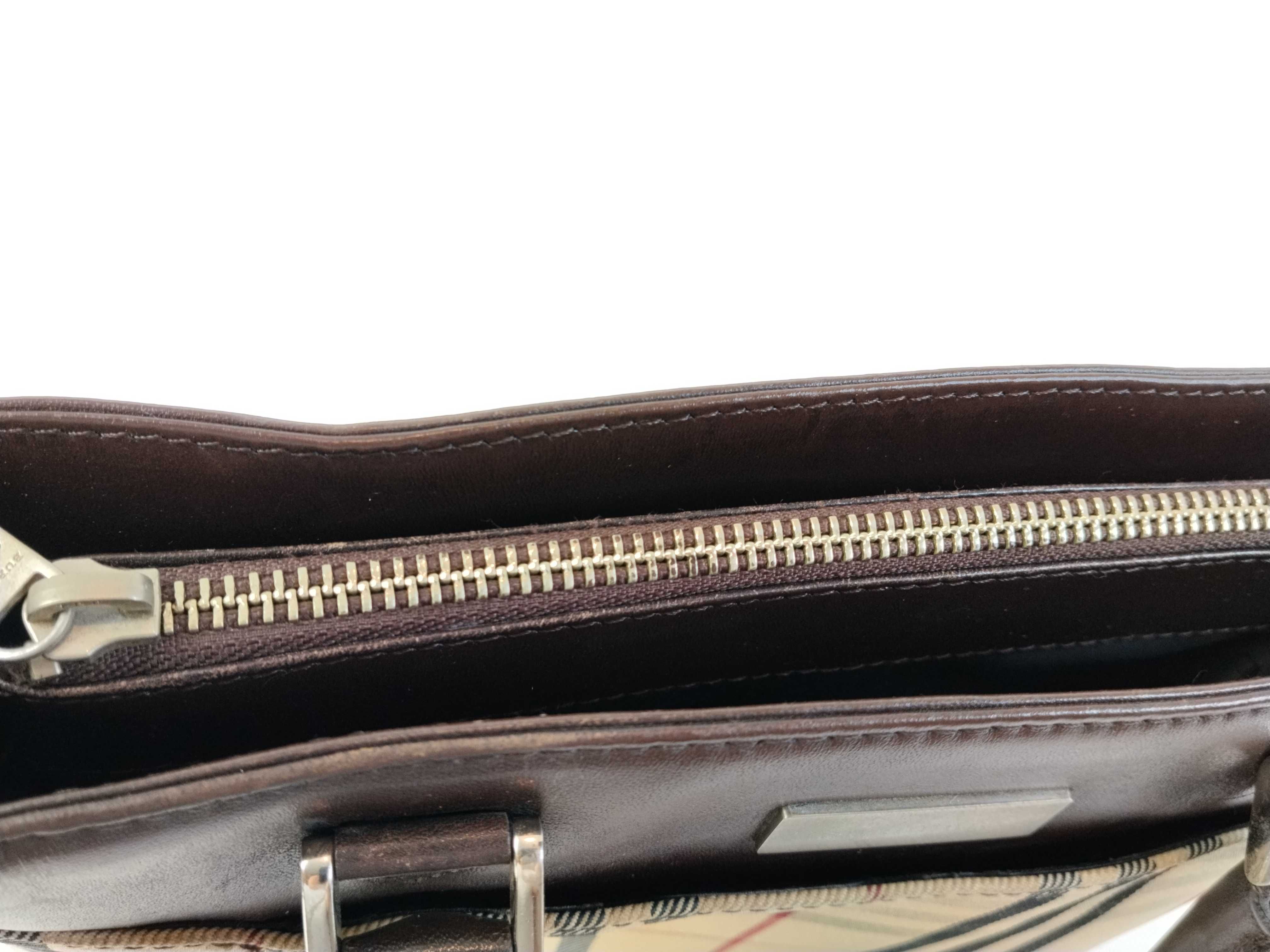 Nova Check Canvas Leather Handbag — view 10