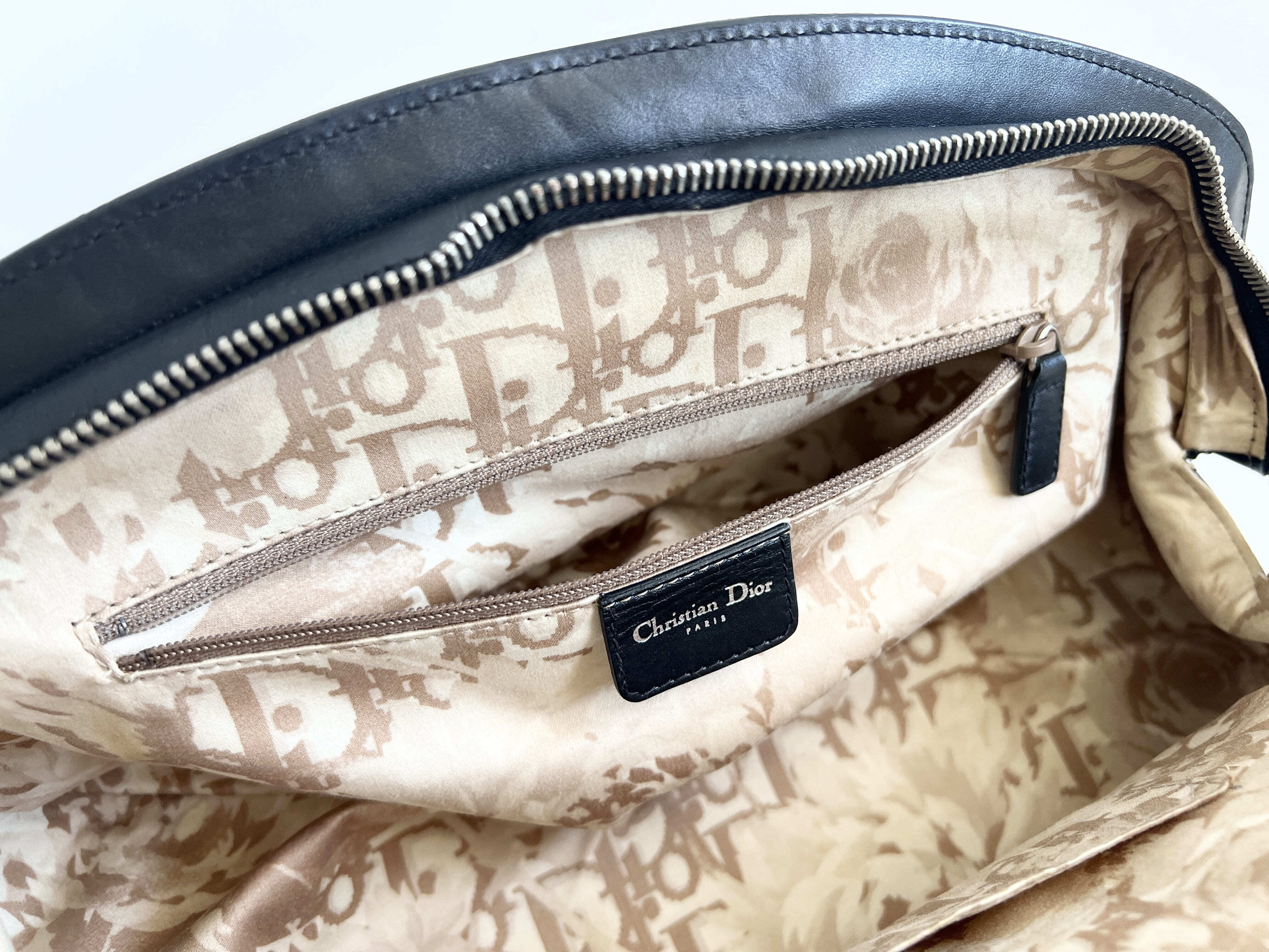 Detective CD Charm Leather Trotter Handbag — view 8