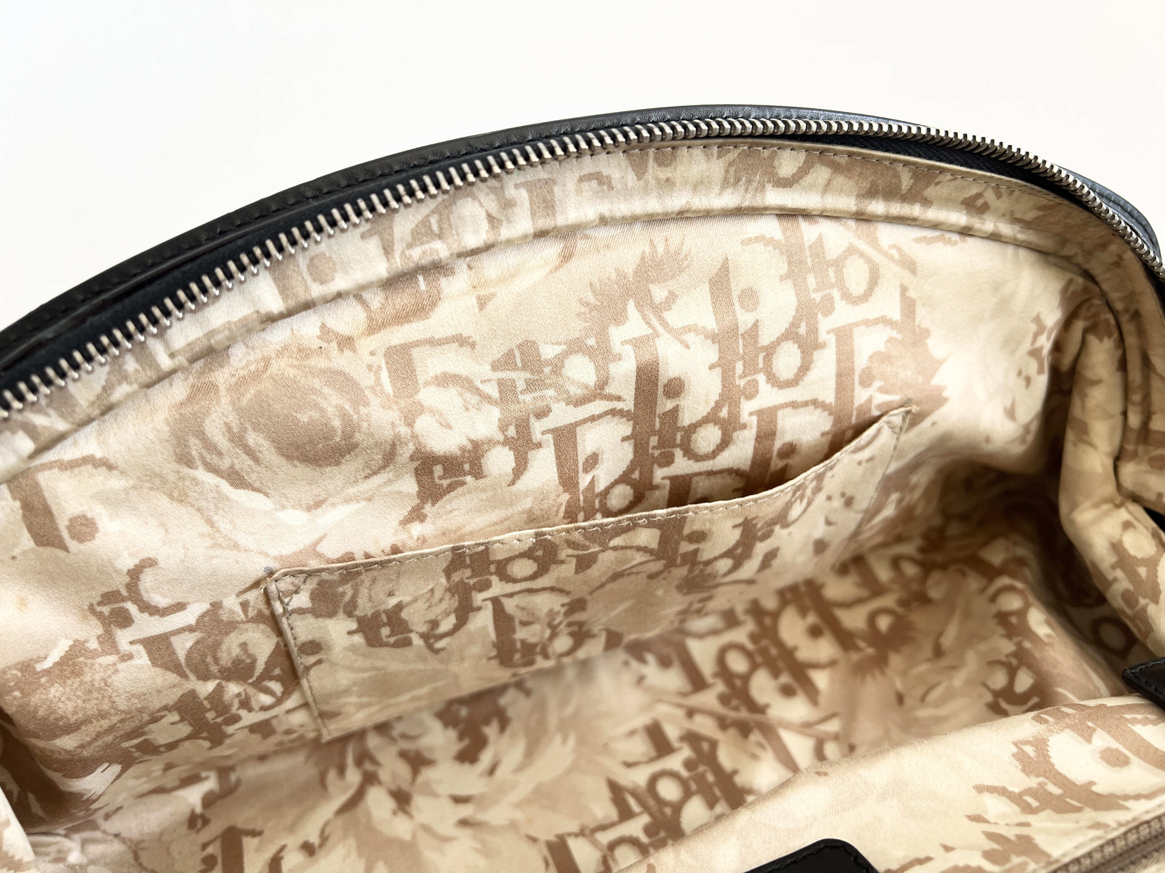 Detective CD Charm Leather Trotter Handbag — view 9
