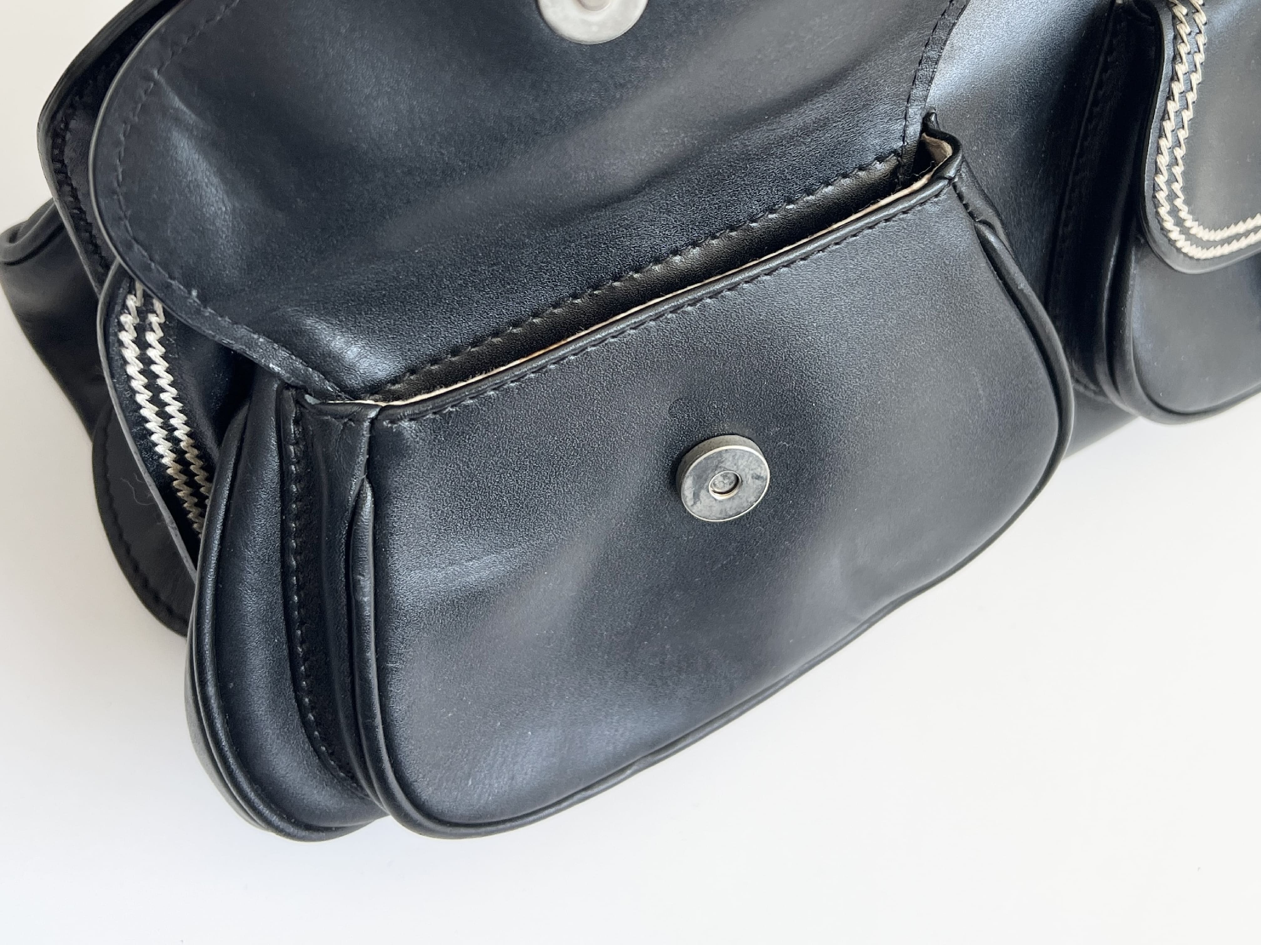 Detective CD Charm Leather Trotter Handbag — view 10