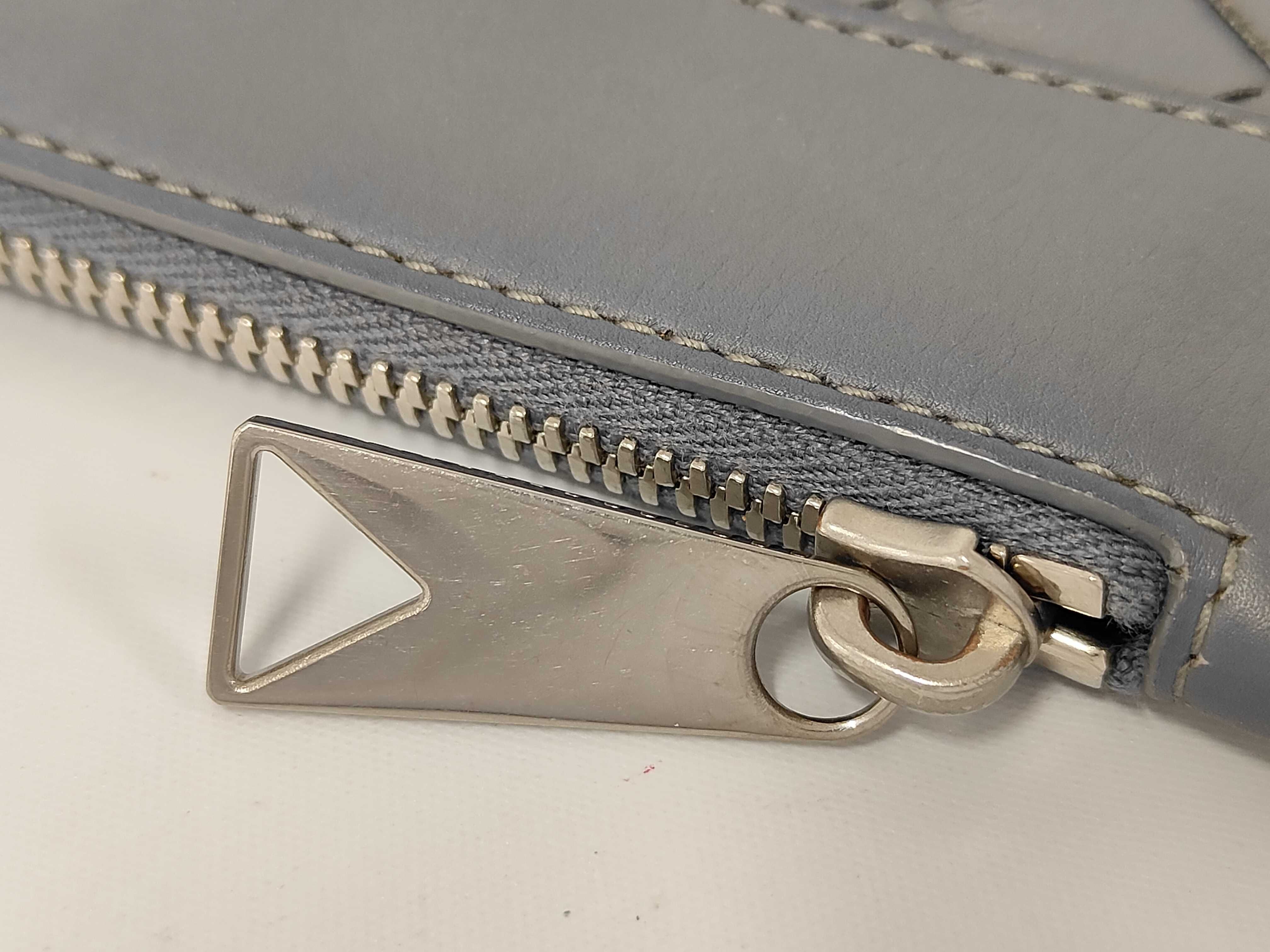 Maxi Intrecciato Clutch Bag, Gray — view 4