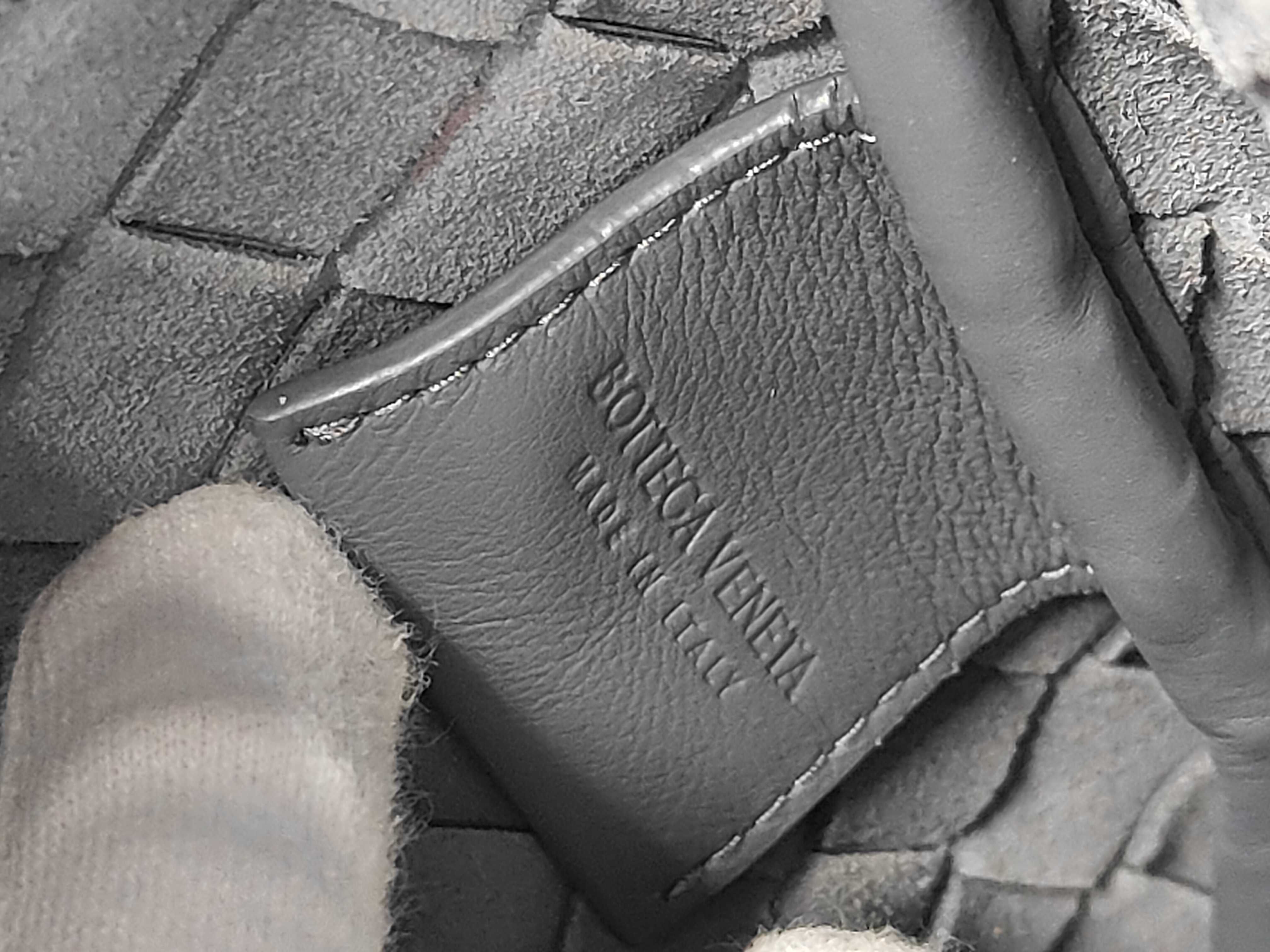 Maxi Intrecciato Clutch Bag, Gray — view 8