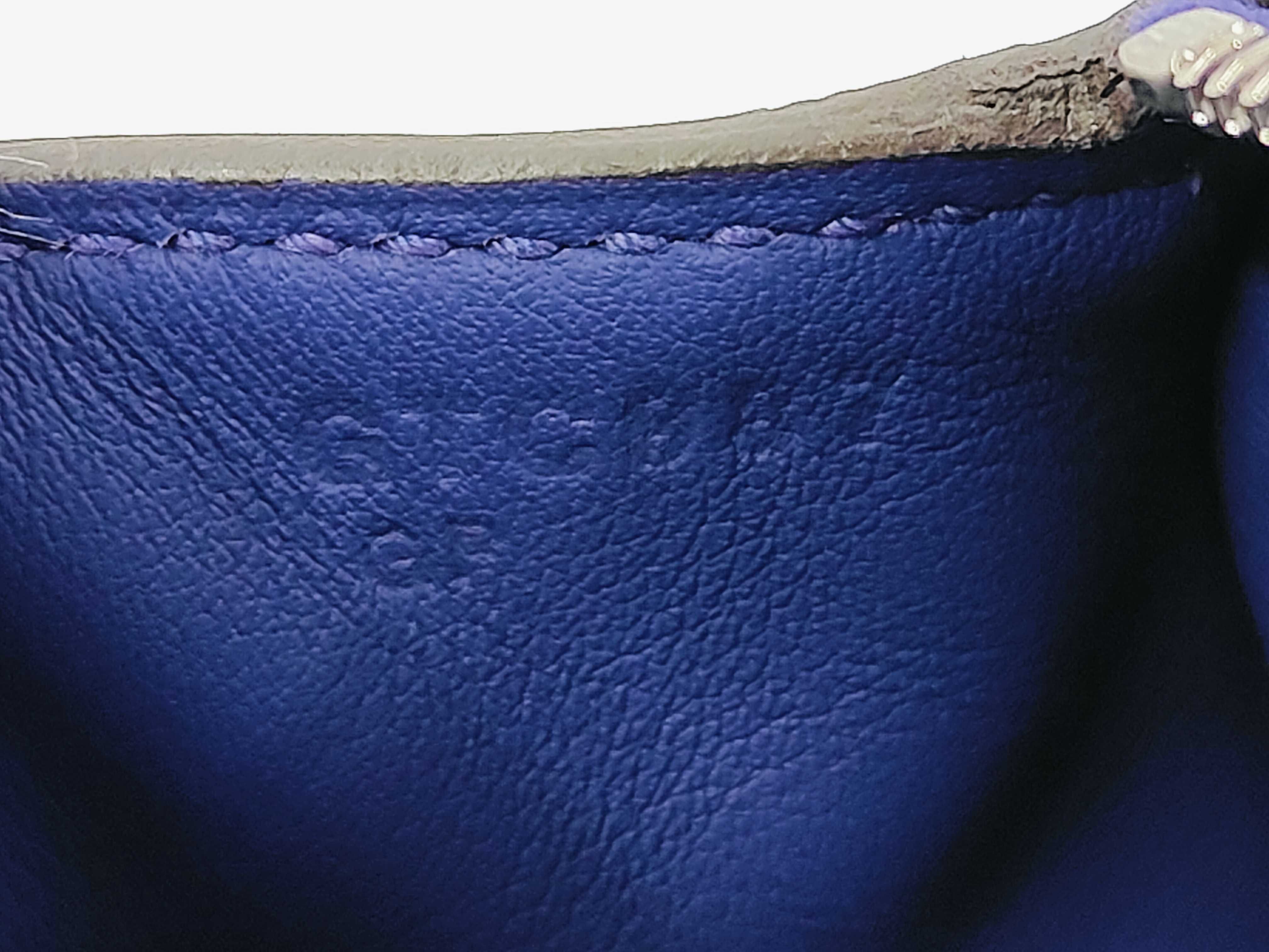 Lindy Mini Purple Taurillon Clemence Leather Handbag with Silver Hardware (G Stamp) — view 13