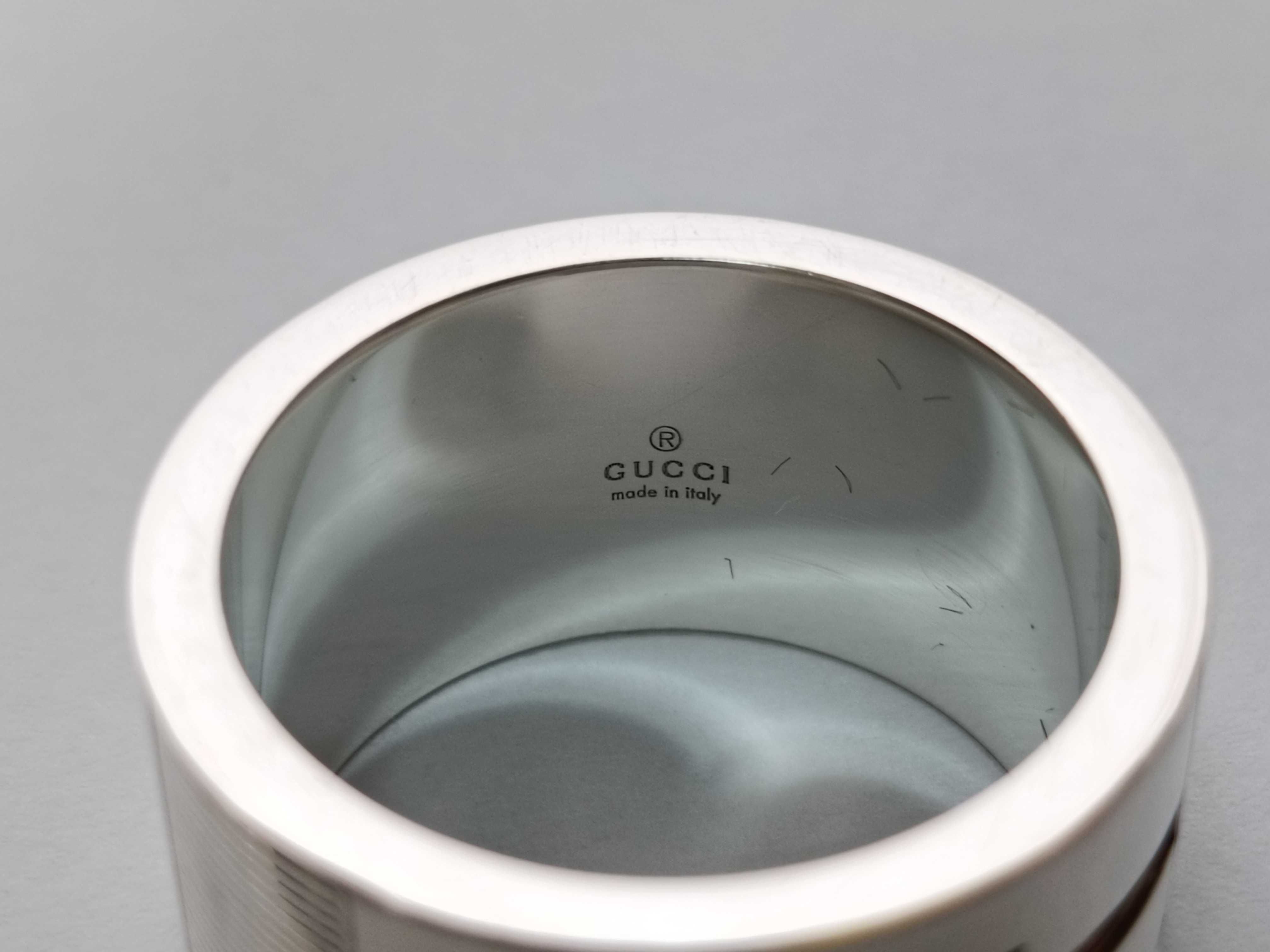 ring, branded G cutout G, 925 sterling silver, size 18, 13g, with box. — view 4