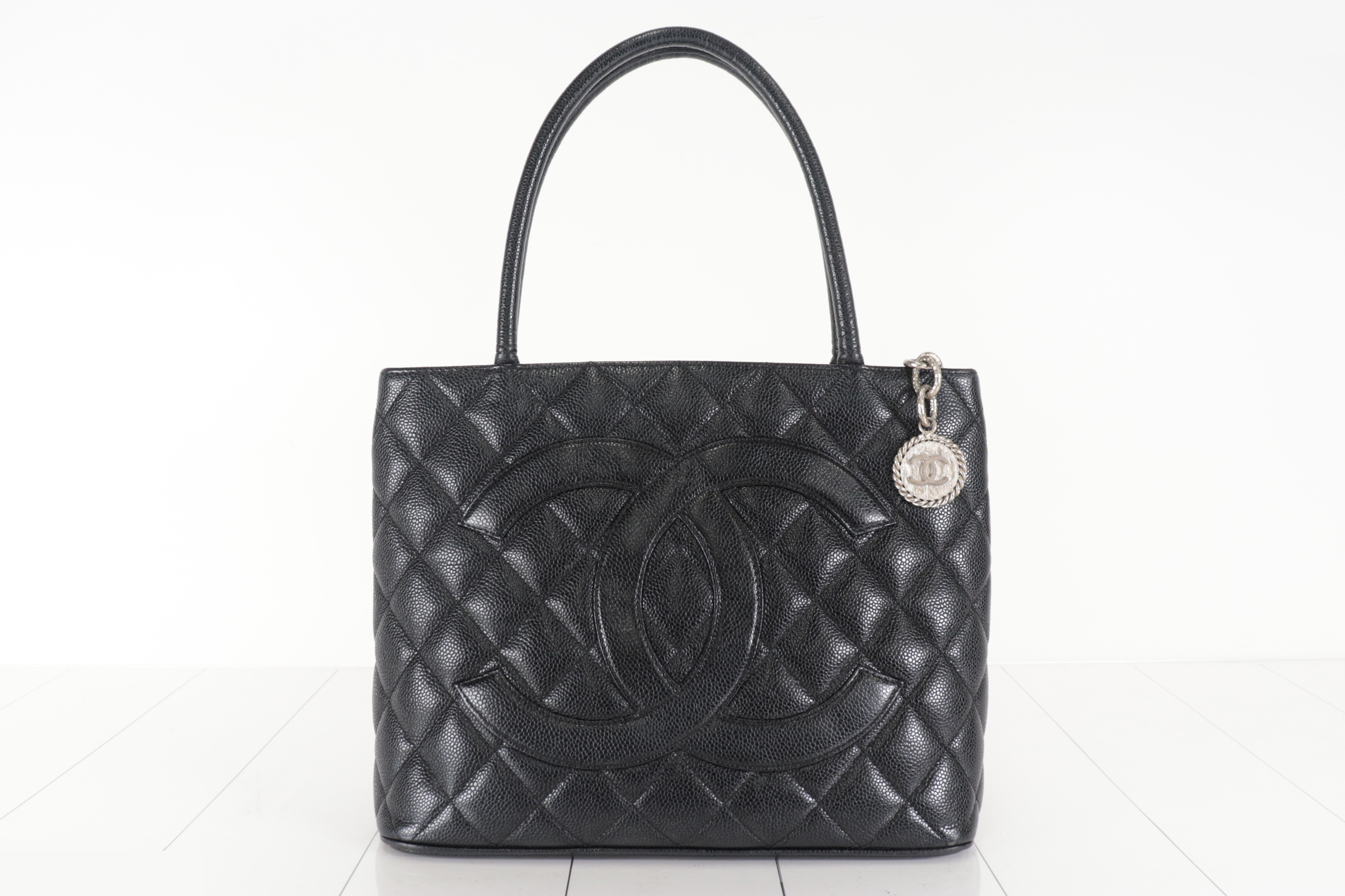 Caviar Reissue Tote Bag, Silver Hardware, Series 6 — view 2