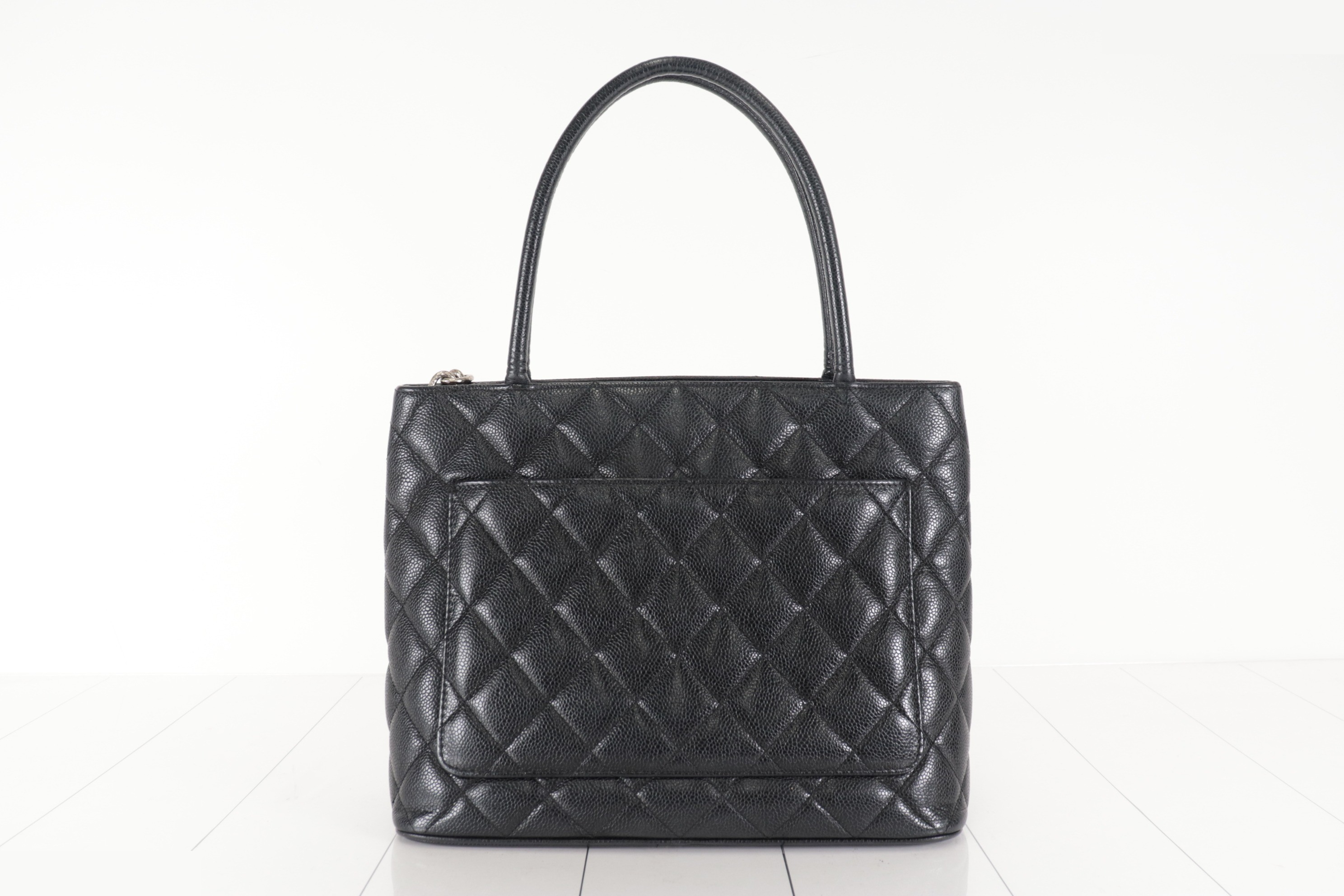 Caviar Reissue Tote Bag, Silver Hardware, Series 6 — view 3