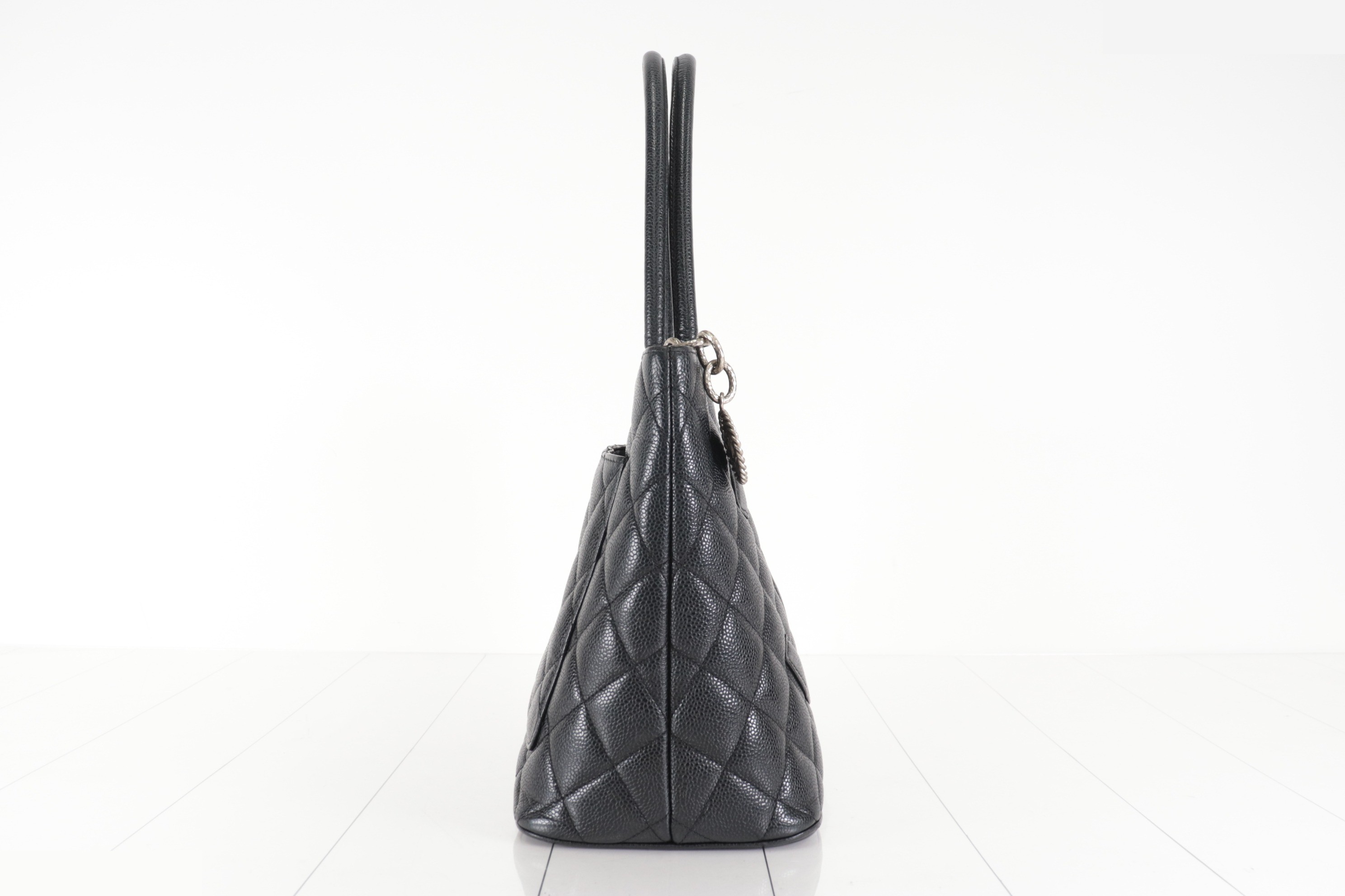 Caviar Reissue Tote Bag, Silver Hardware, Series 6 — view 4