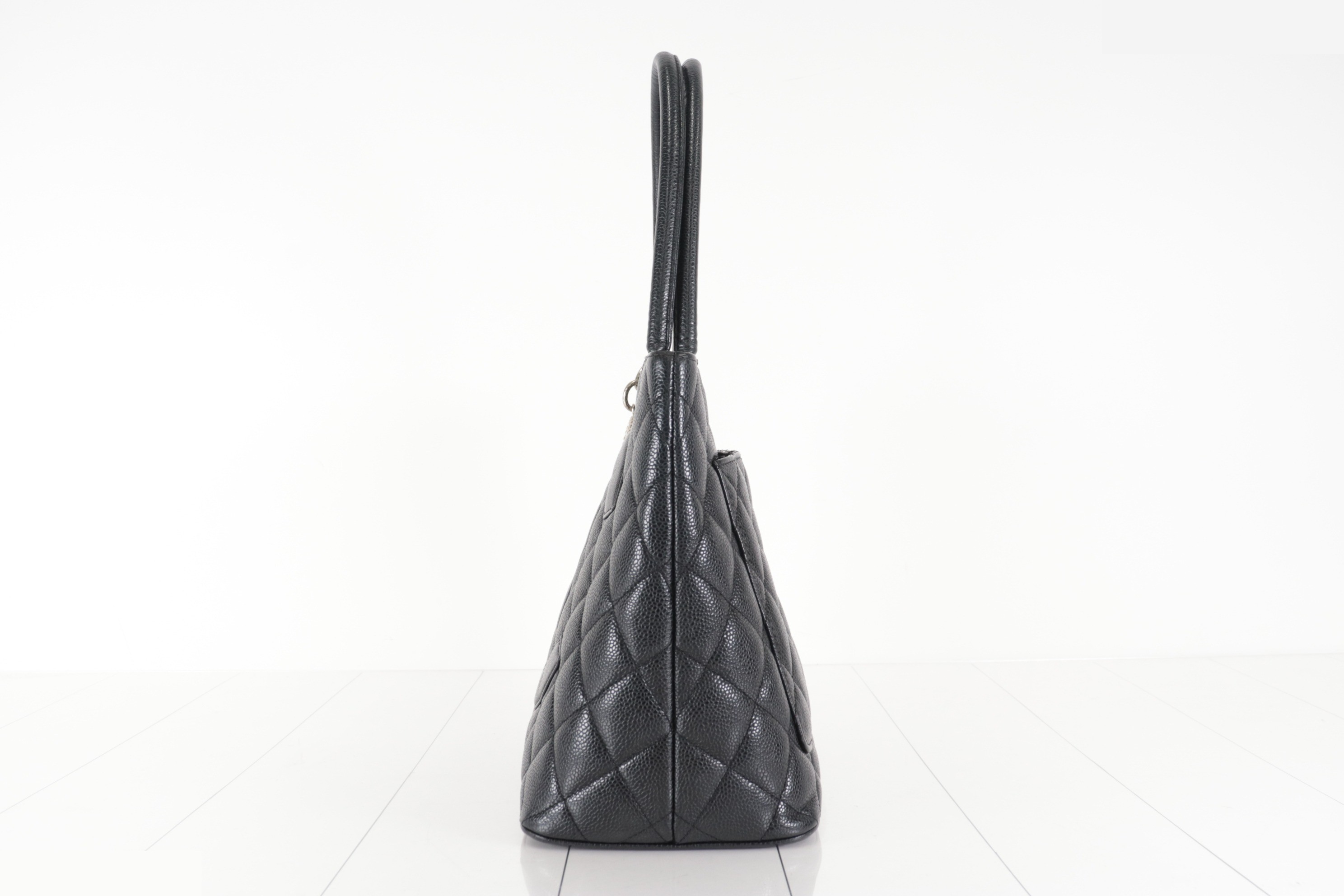 Caviar Reissue Tote Bag, Silver Hardware, Series 6 — view 5