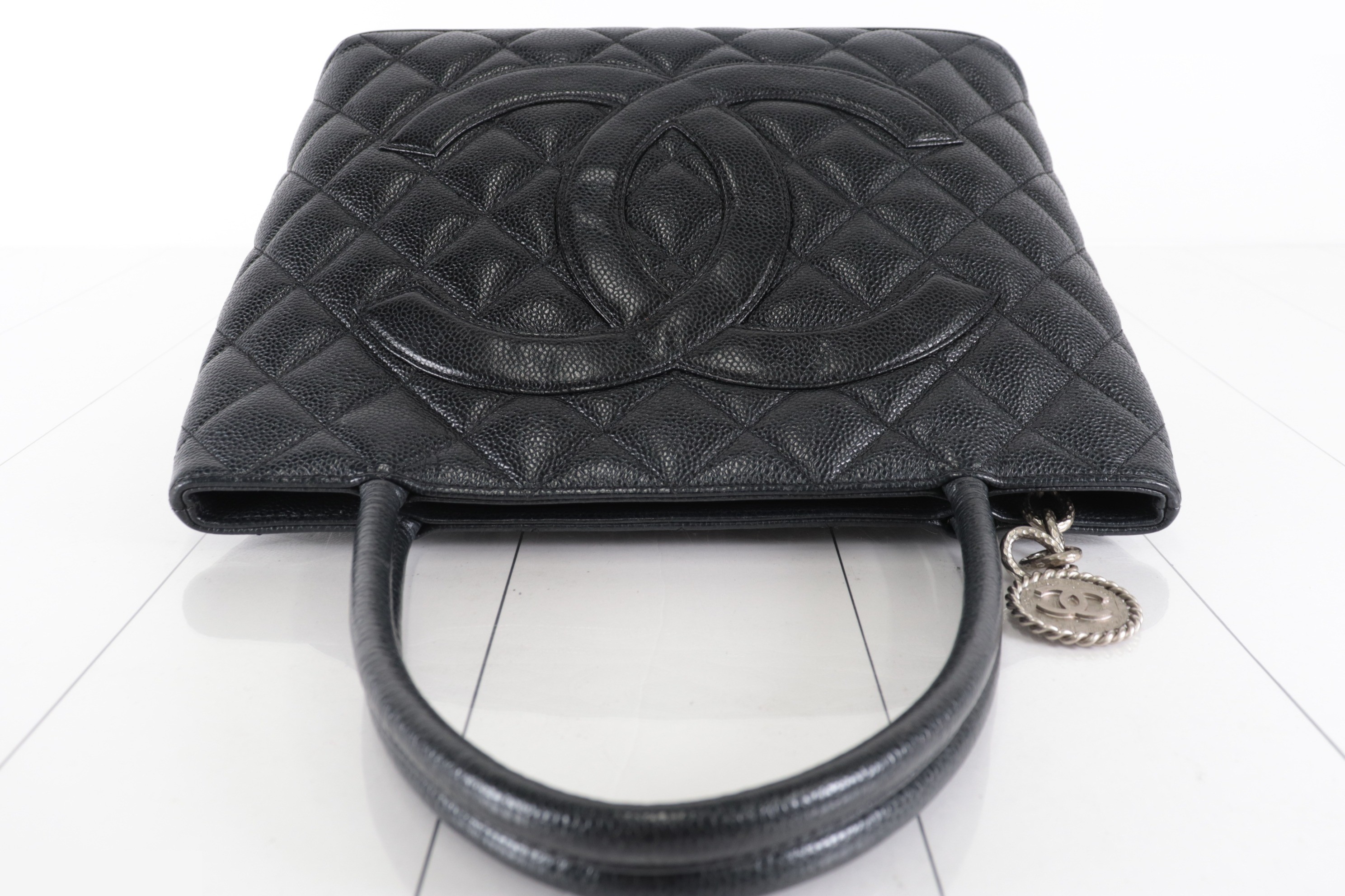Caviar Reissue Tote Bag, Silver Hardware, Series 6 — view 6