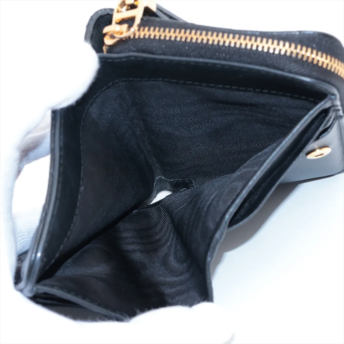 Canage Caro Leather Compact Wallet Black — view 4