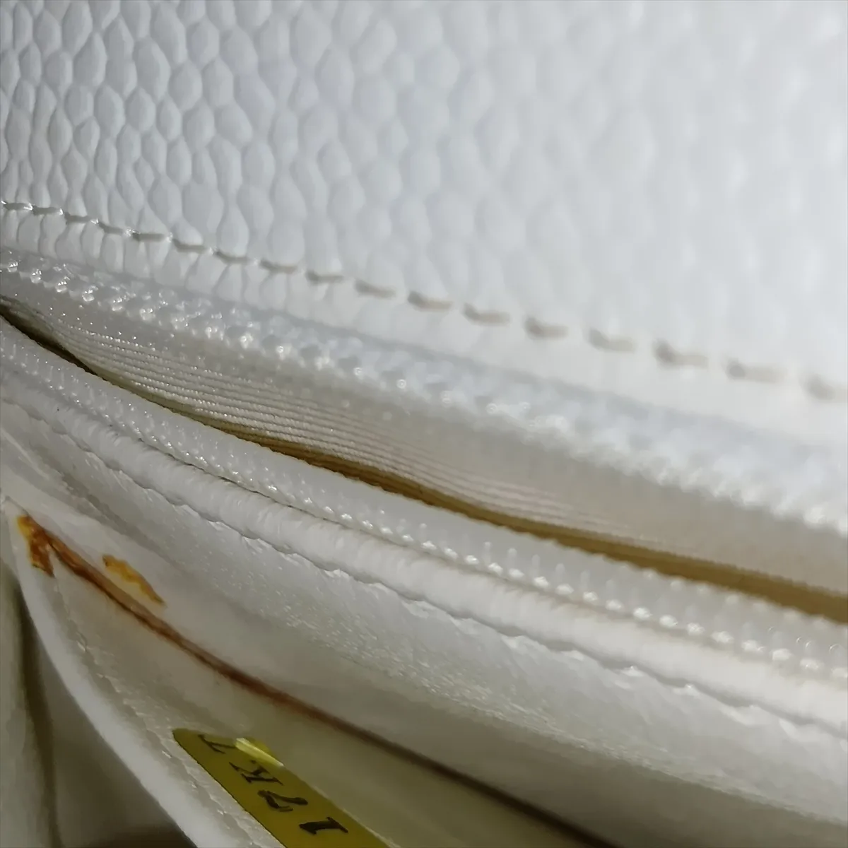 Large Matelassé 30 Caviar Skin Single Flap Double Chain Bag, White, Silver Hardware, 12327259, Serial Number , A28600 — view 14