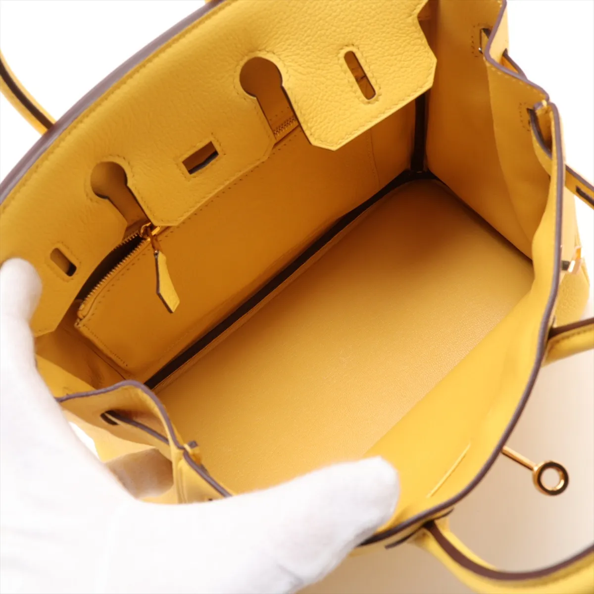 [Individually packaged] Hermes Birkin 25 Retourne Togo Jaune Naple Gold Hardware D: 2019 — view 7
