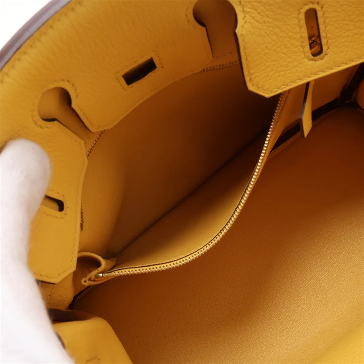 [Individually packaged] Hermes Birkin 25 Retourne Togo Jaune Naple Gold Hardware D: 2019 — view 8