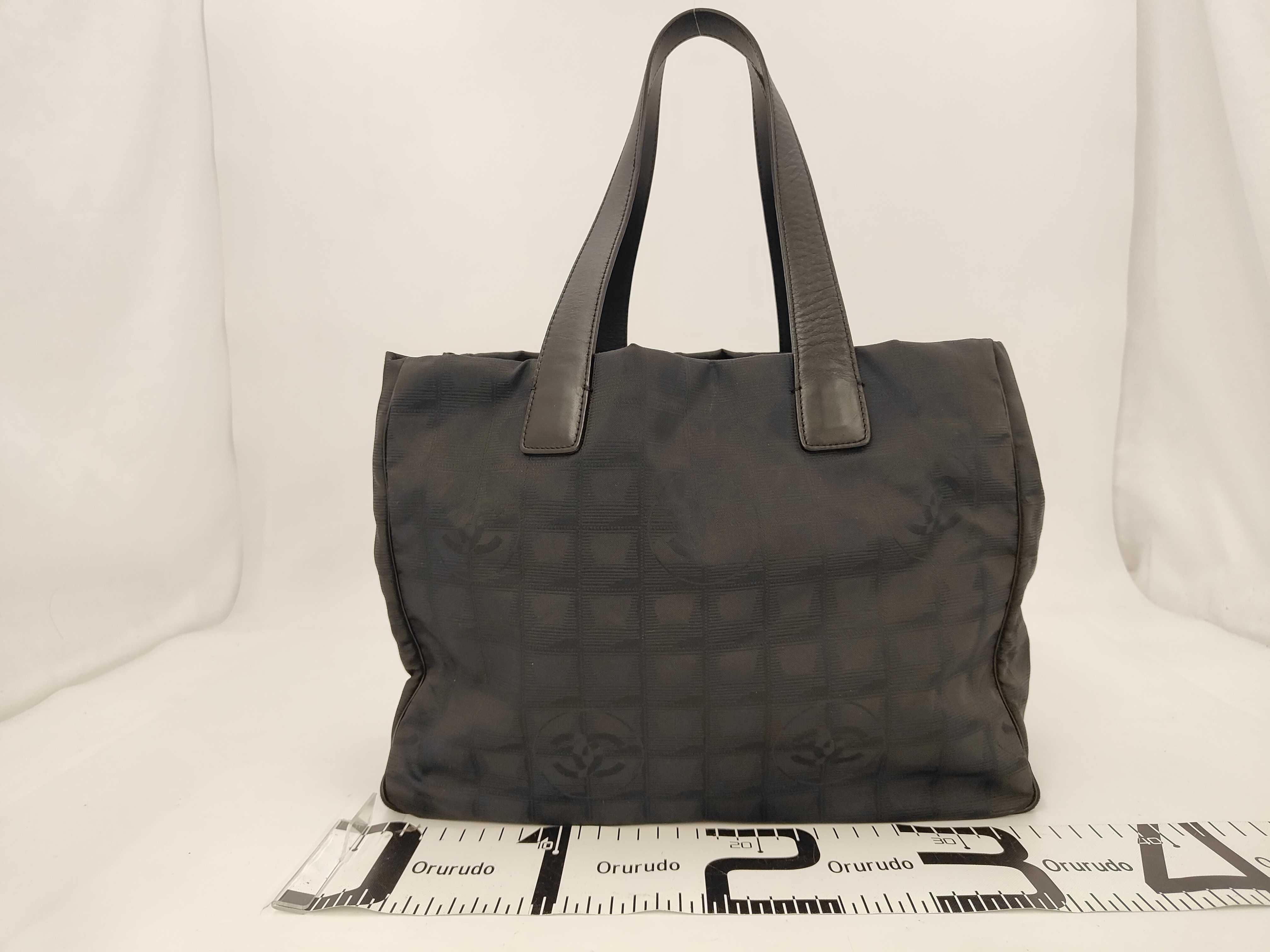 New Travel Line Nylon Leather Tote Bag, Black, with Serial Number Card — view 2