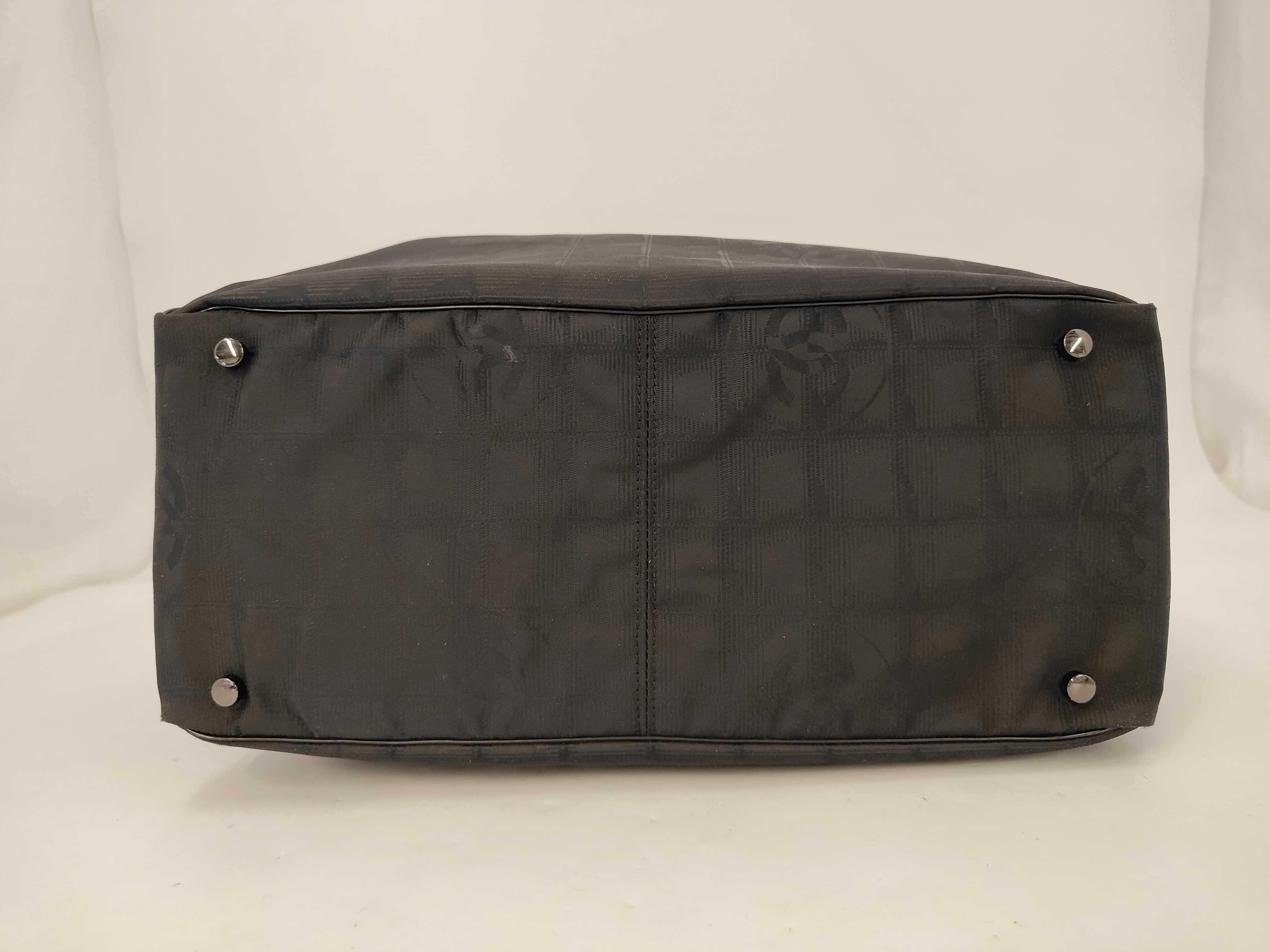 New Travel Line Nylon Leather Tote Bag, Black, with Serial Number Card — view 3