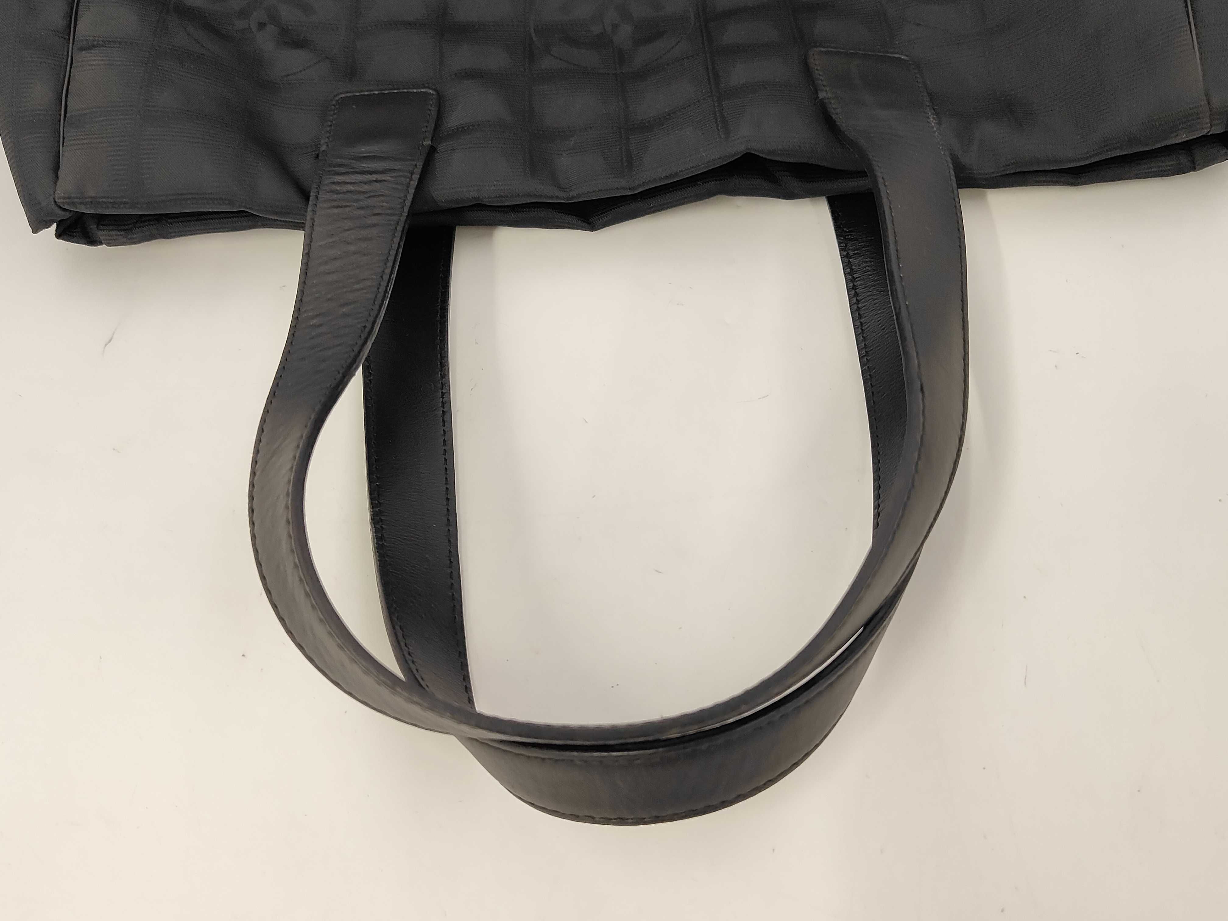 New Travel Line Nylon Leather Tote Bag, Black, with Serial Number Card — view 5