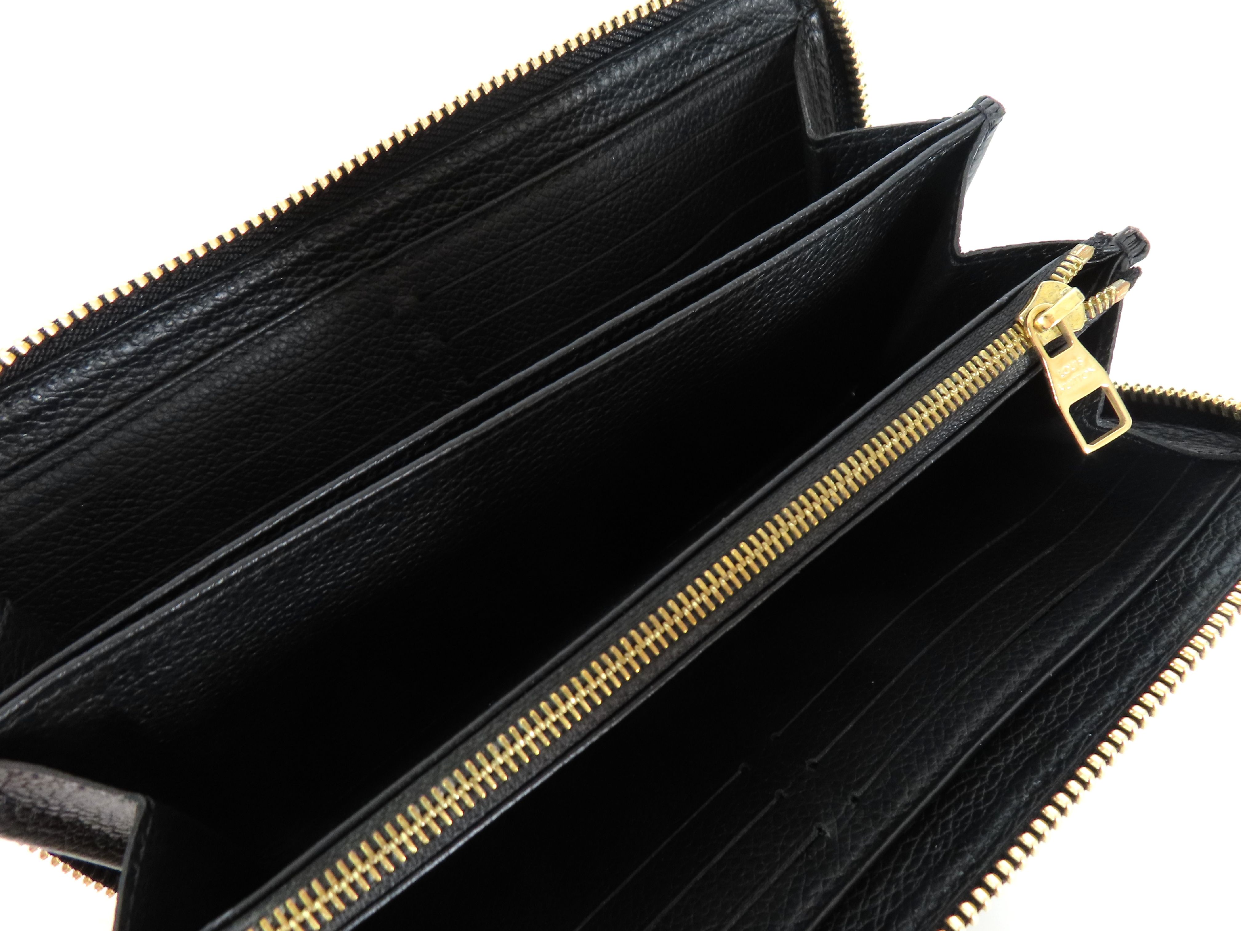 Monogram Empreinte Louis Vuitton Empreinte Zippy Black Gold Hardware SP1189 Wallet — view 10