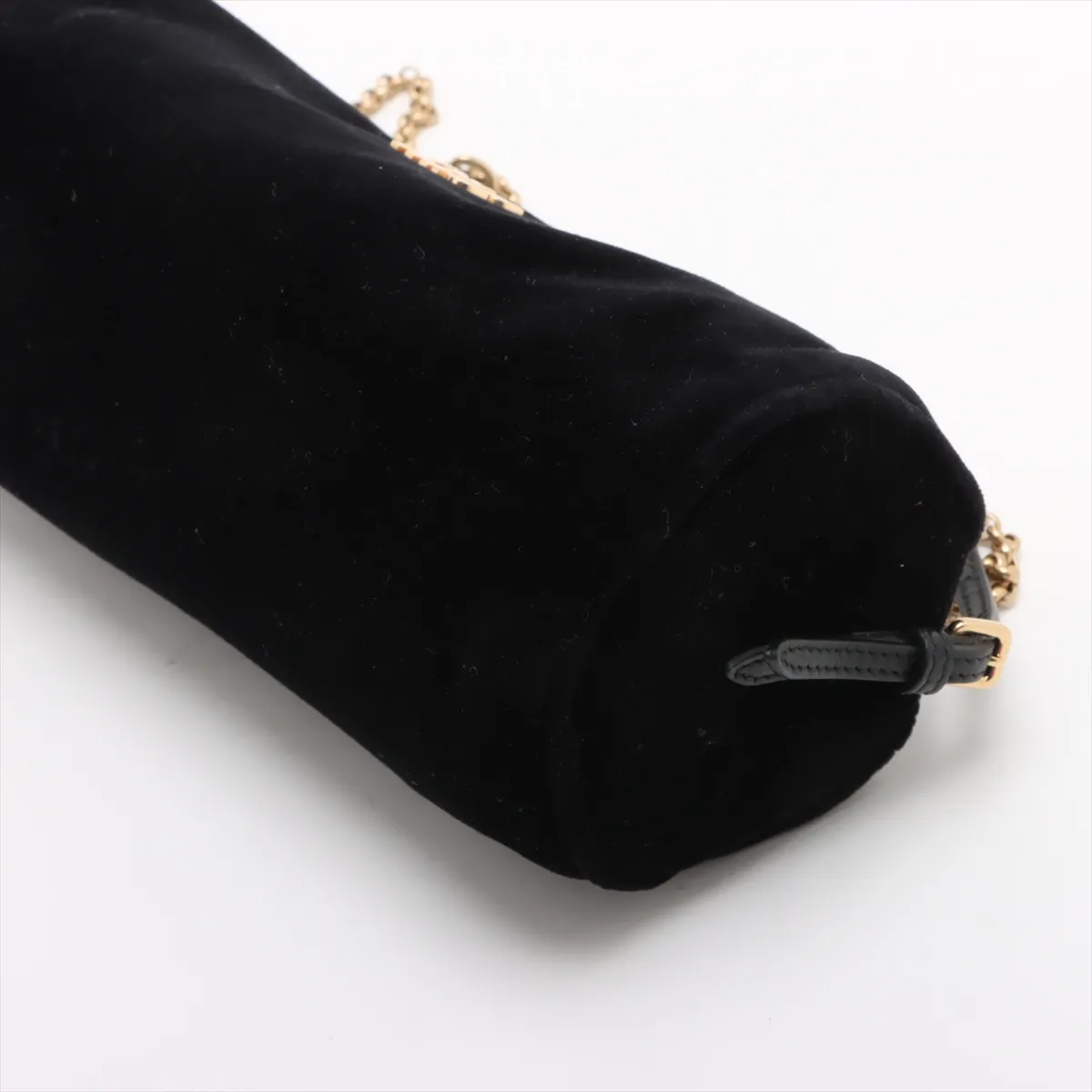 Velvet Chain Shoulder Bag Bordeaux 5NE851 — view 3