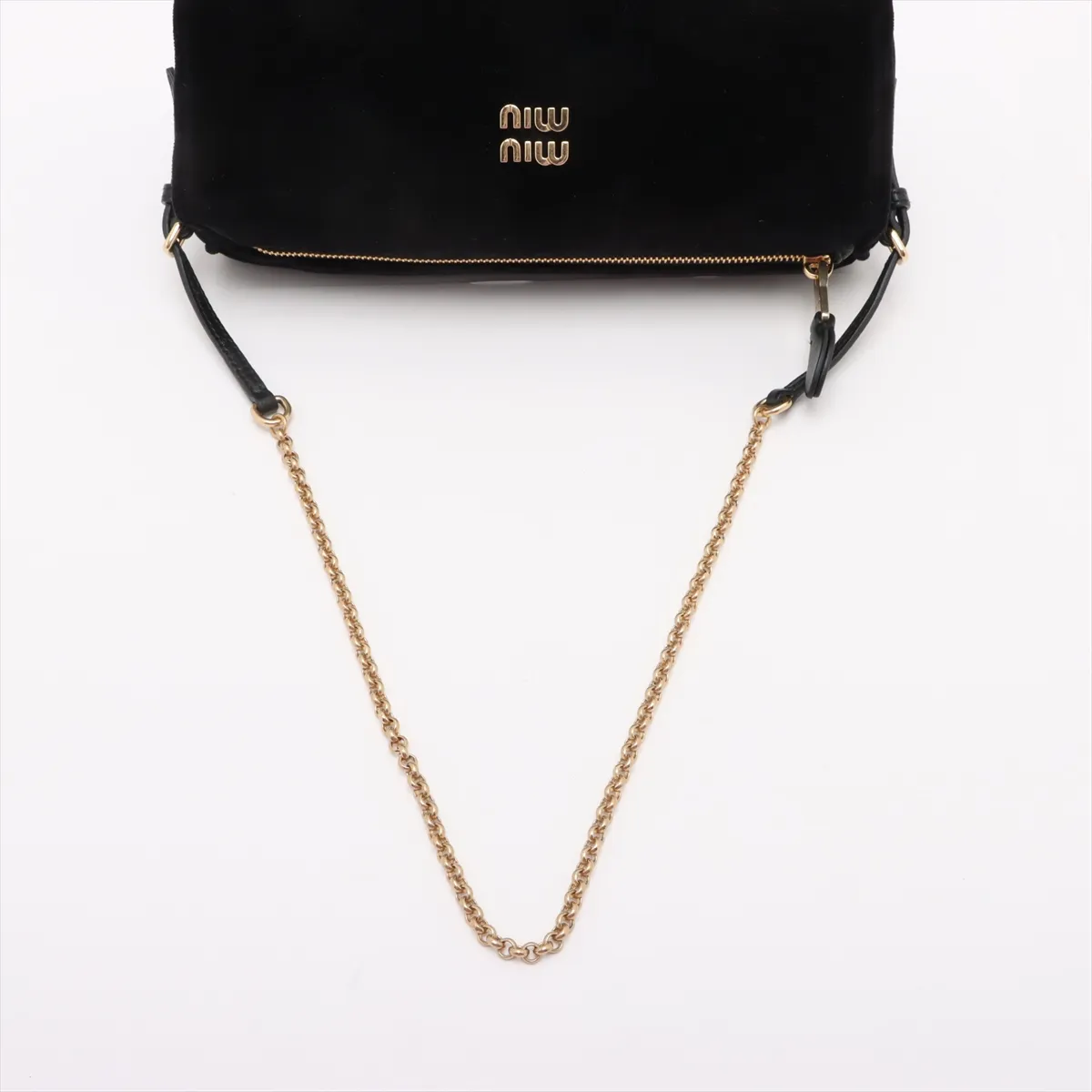 Velvet Chain Shoulder Bag Bordeaux 5NE851 — view 5