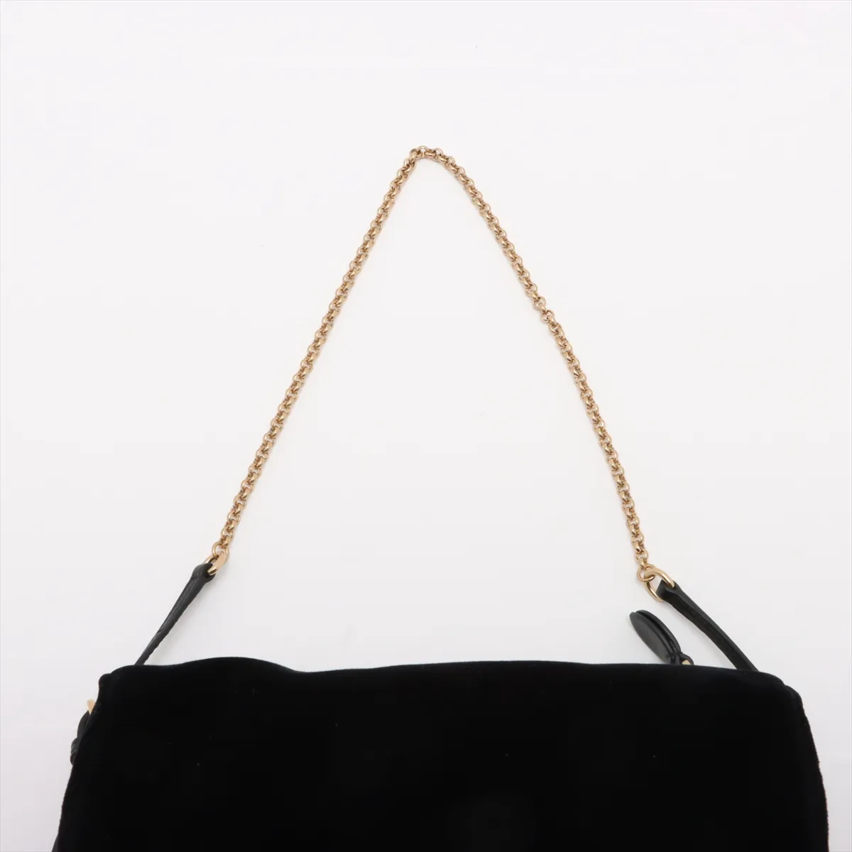 Velvet Chain Shoulder Bag Bordeaux 5NE851 — view 6