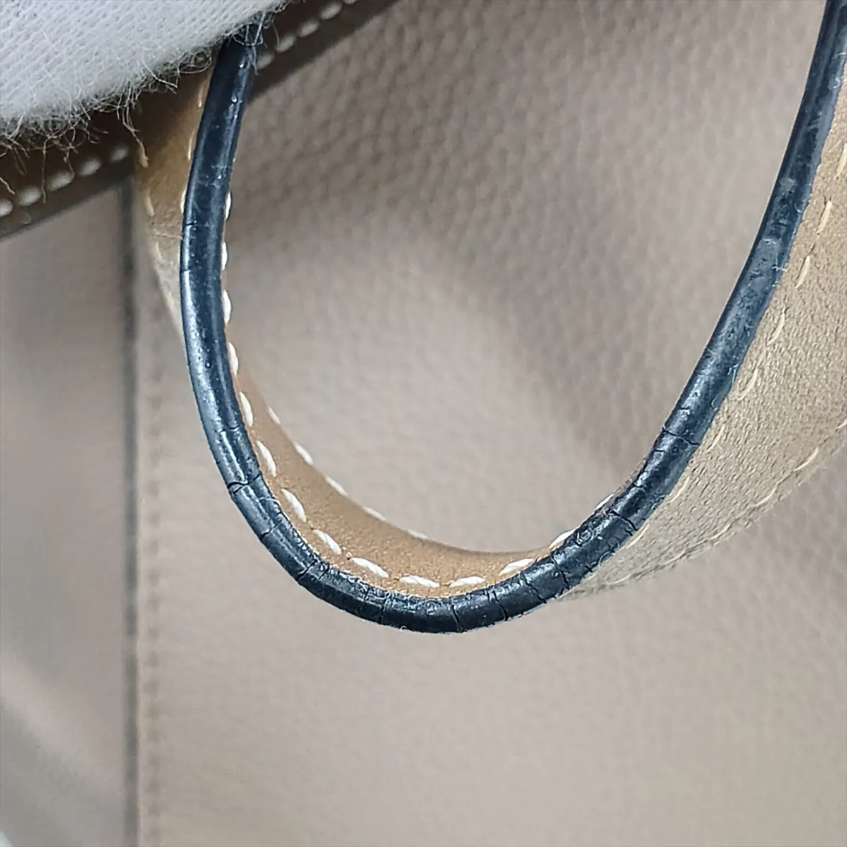 Hammock Small Leather 2-Way Handbag, Beige — view 12