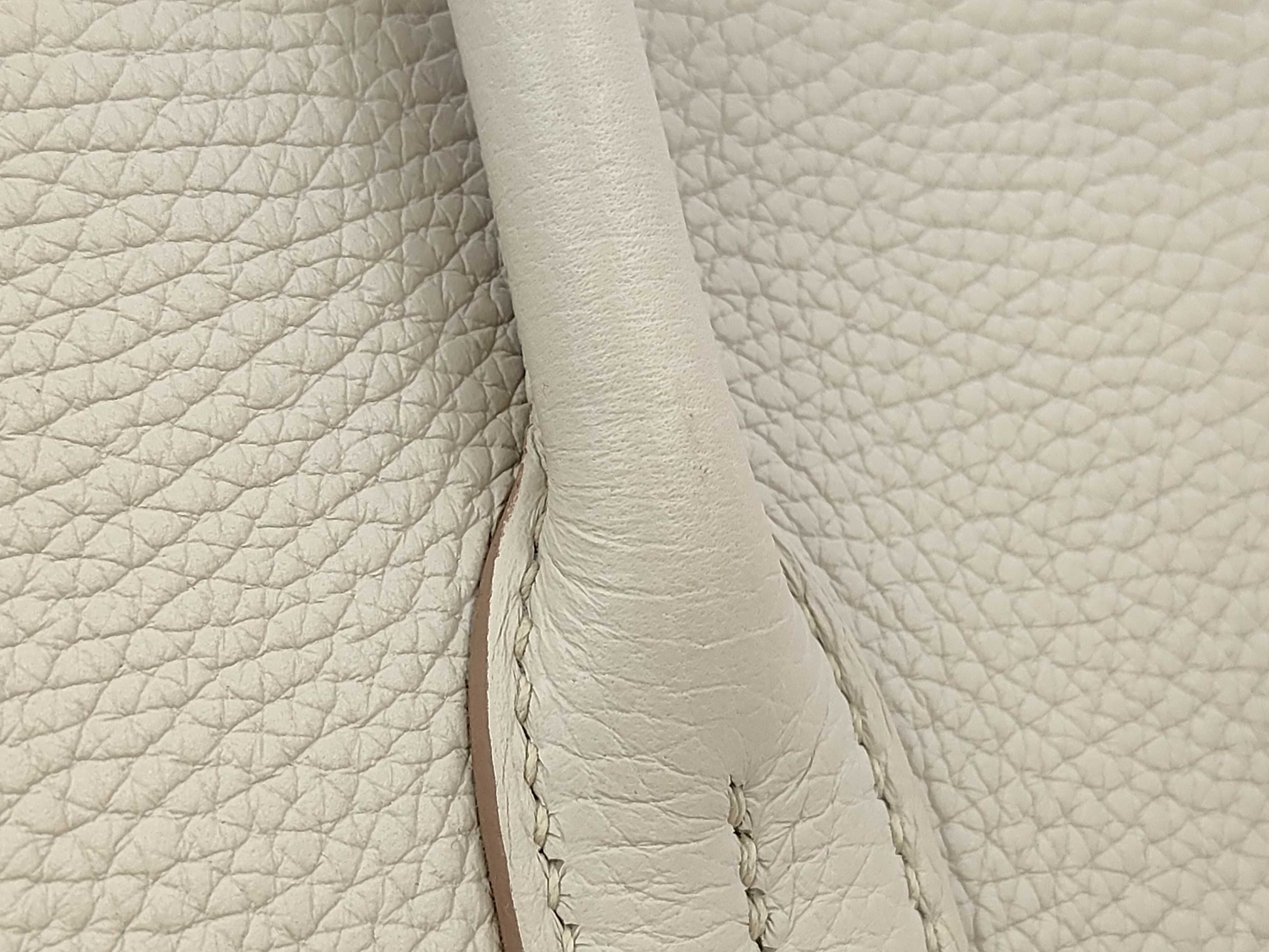 Birkin 35 Craie Gold Hardware A Stamp Handbag — view 7