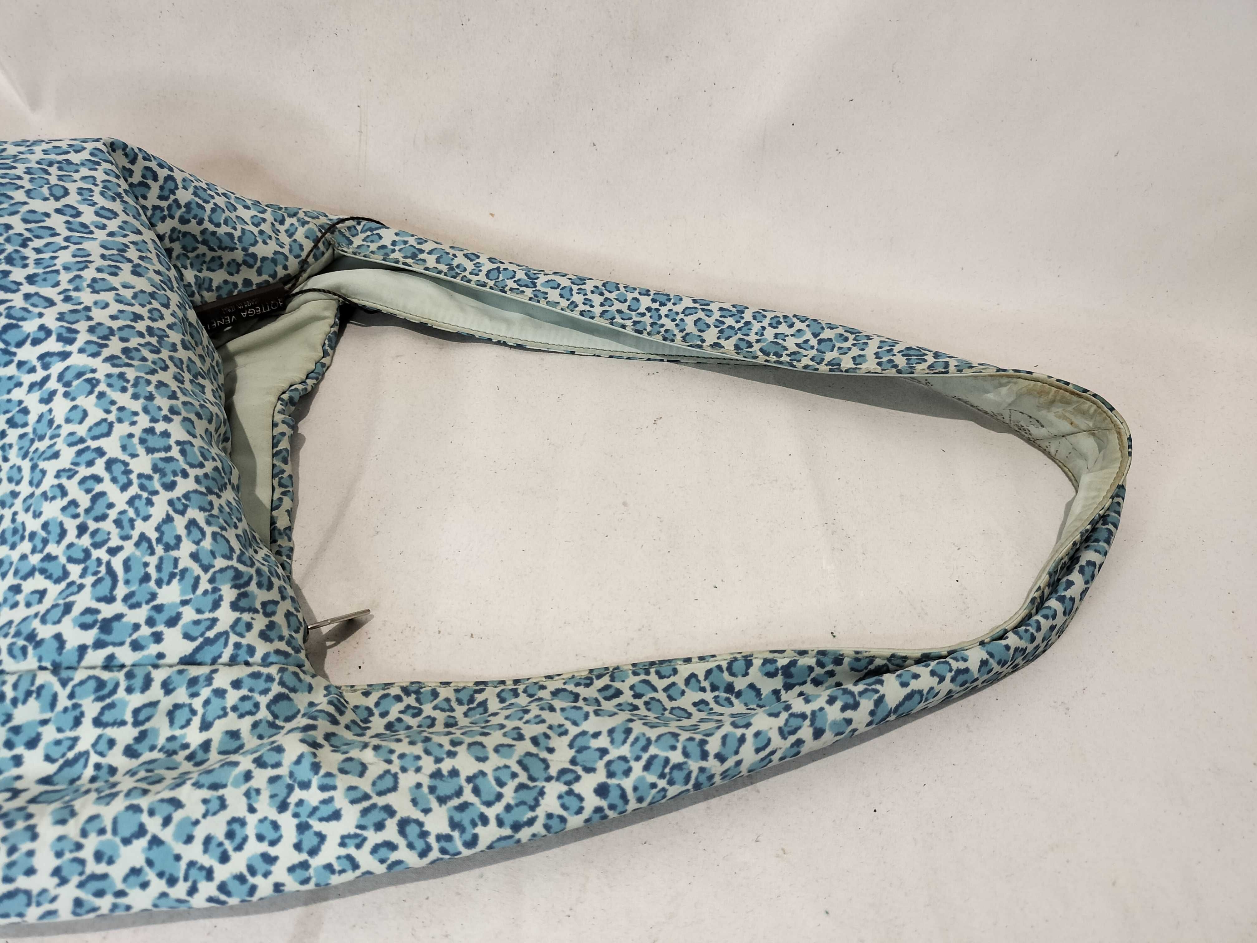 Nylon Leopard Print One-Shoulder Bag, Blue — view 3