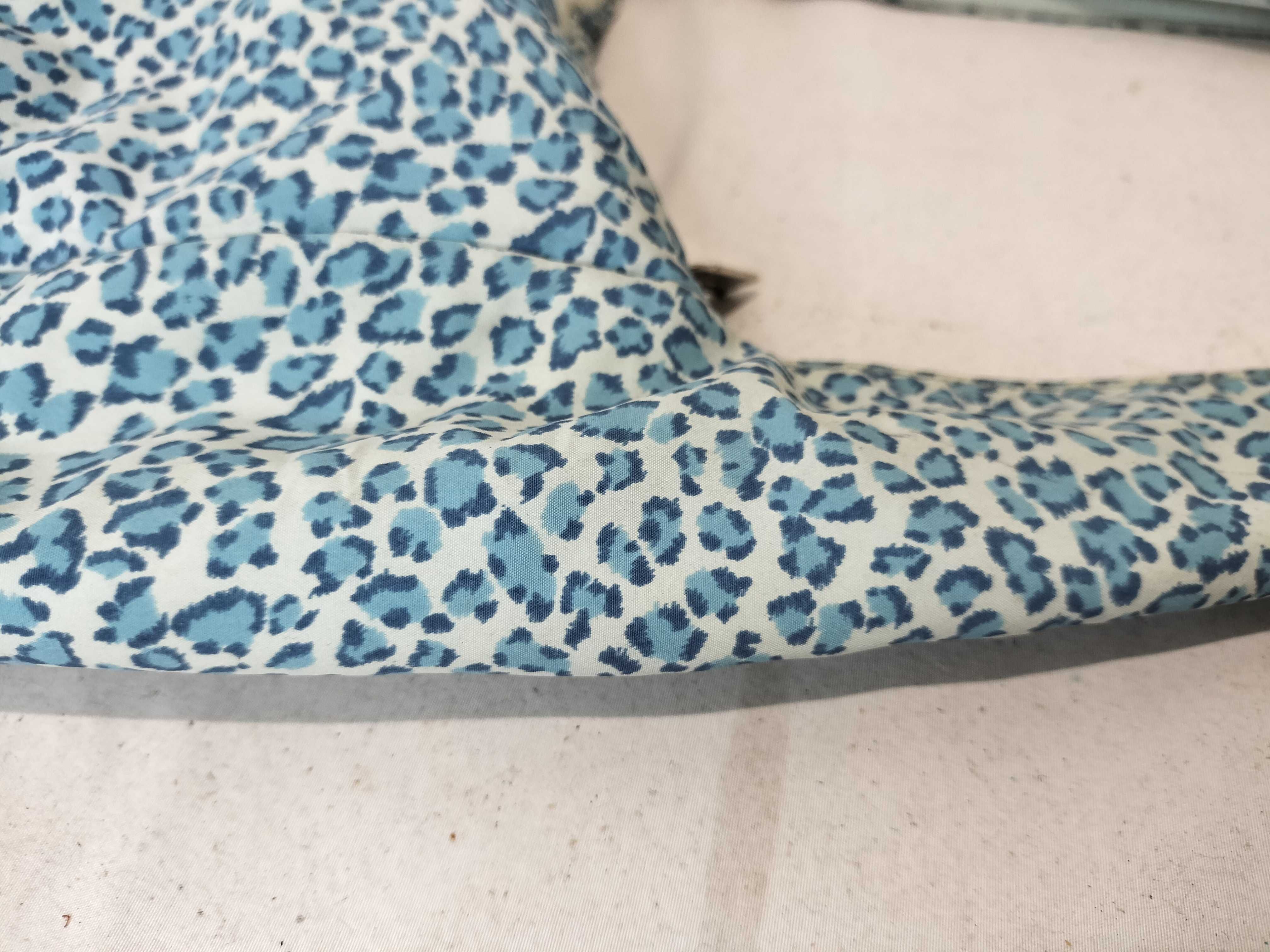 Nylon Leopard Print One-Shoulder Bag, Blue — view 5