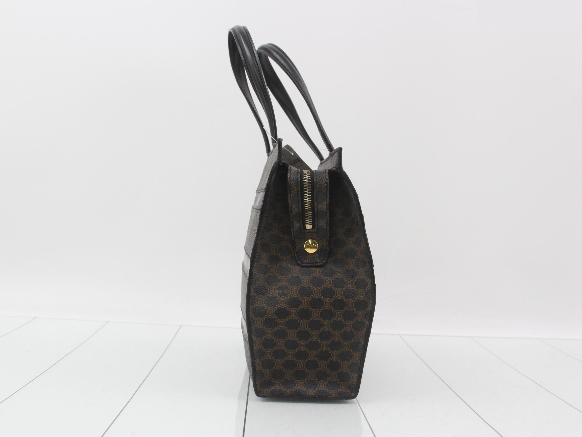 Macadam handbag, PVC, dark brown — view 3