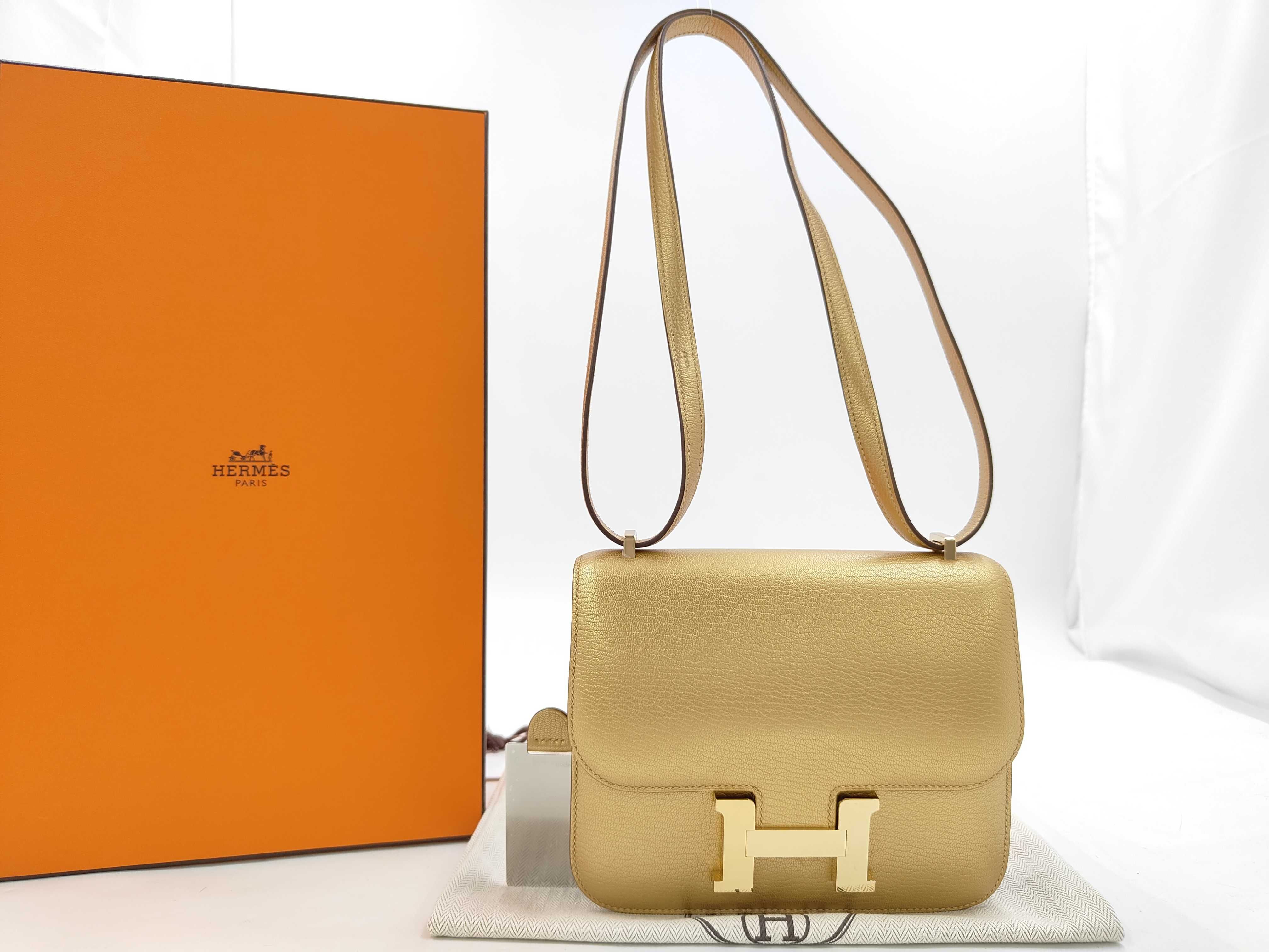 Constance Mini Chevre Doré GD Hardware W Stamp Shoulder Bag