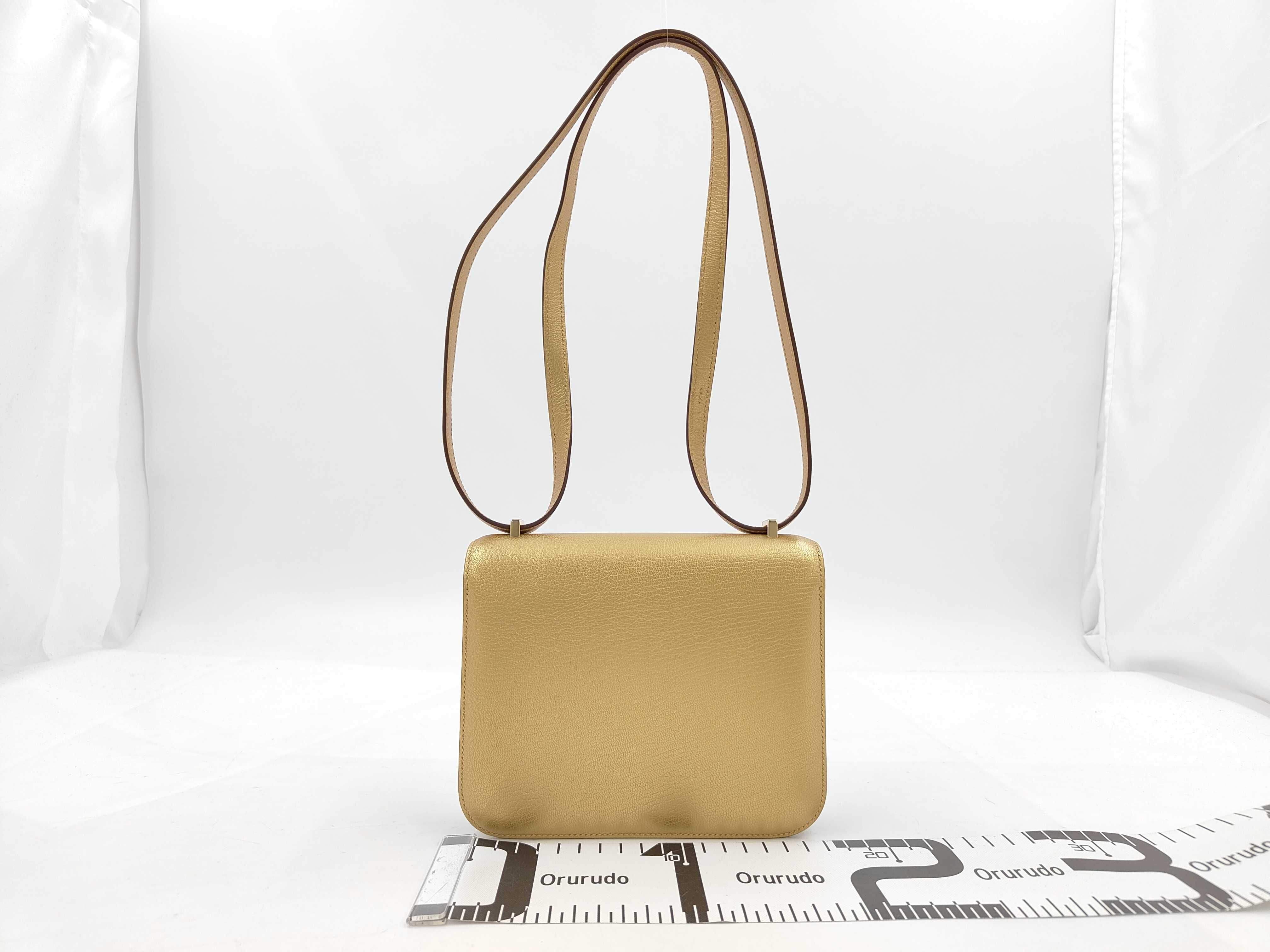 Constance Mini Chevre Doré GD Hardware W Stamp Shoulder Bag — view 2