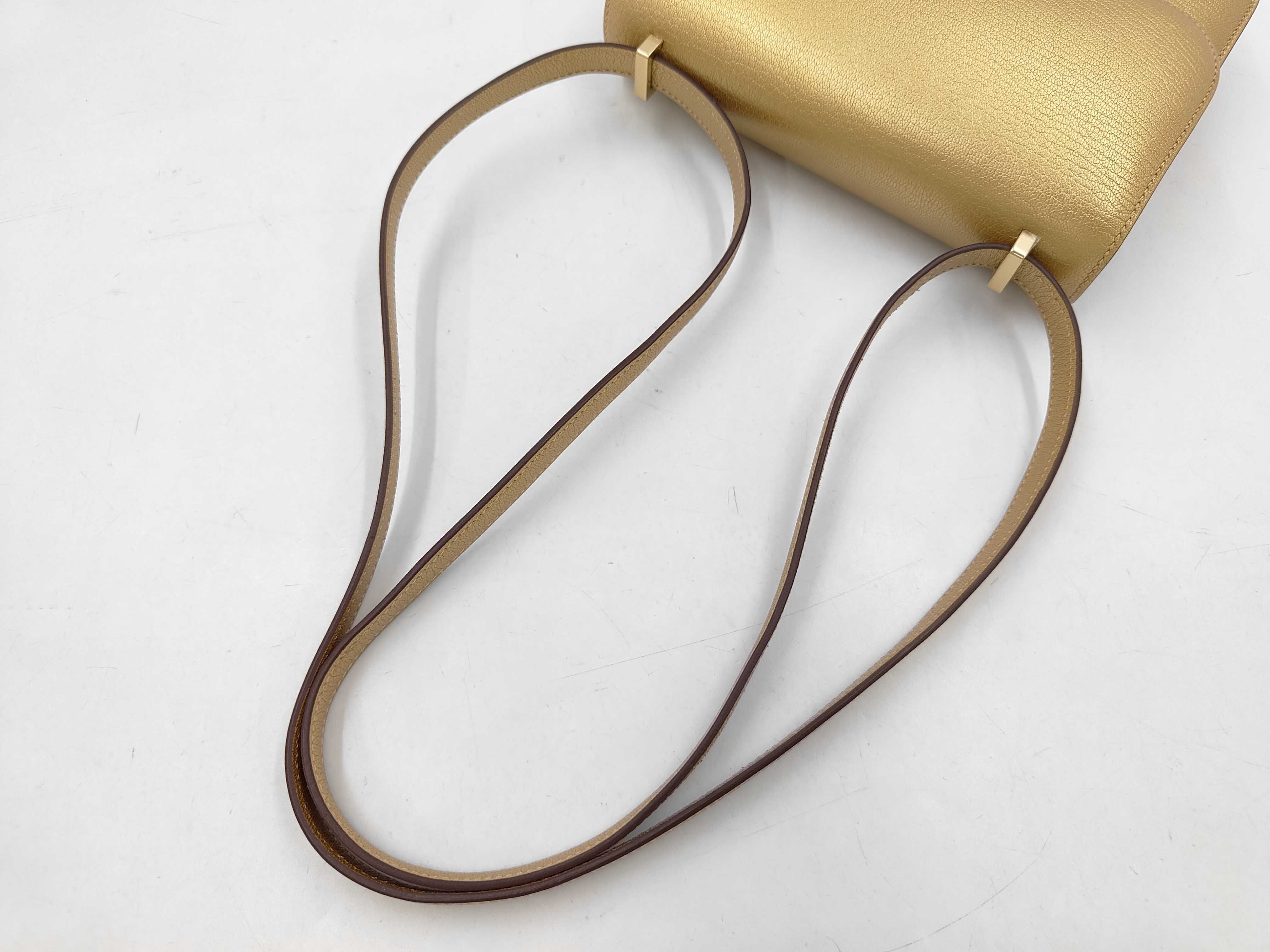 Constance Mini Chevre Doré GD Hardware W Stamp Shoulder Bag — view 5